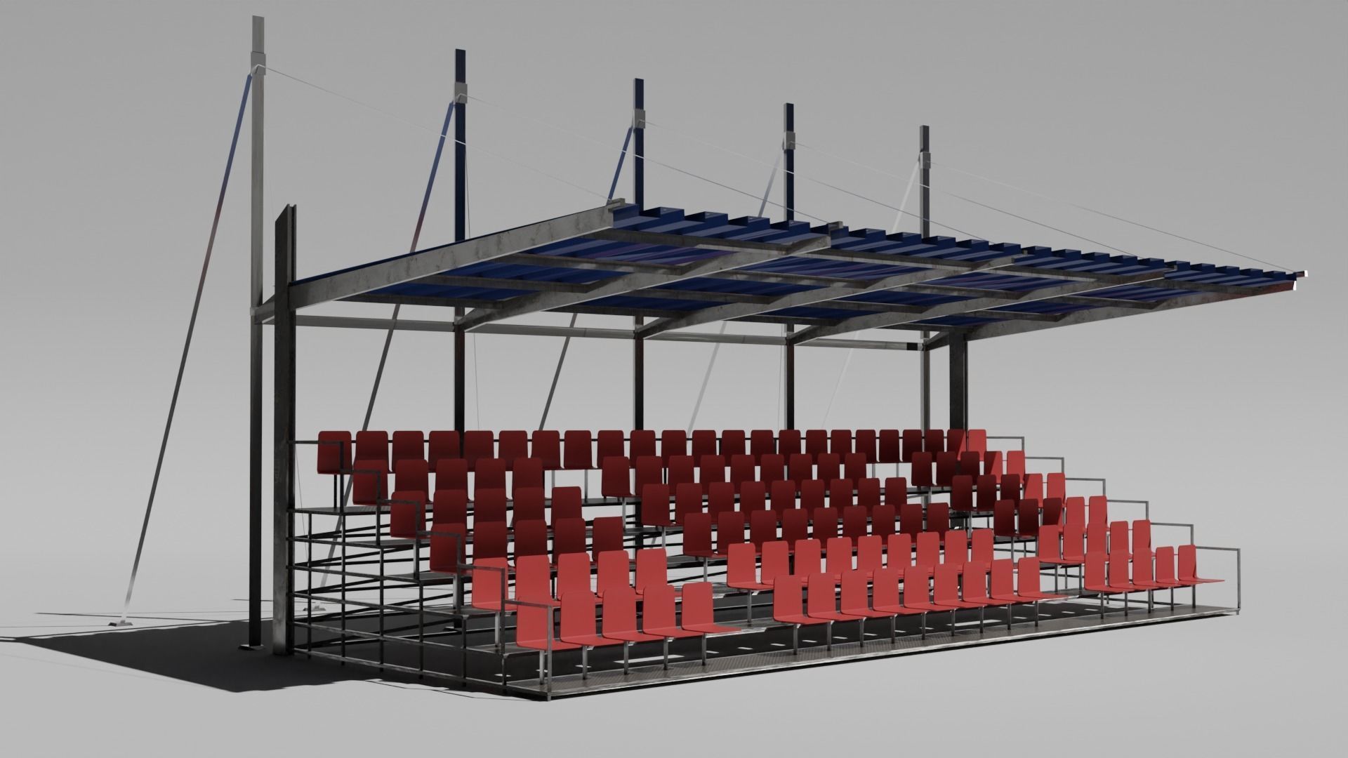 Basket ball court Free low-poly 3D model_6