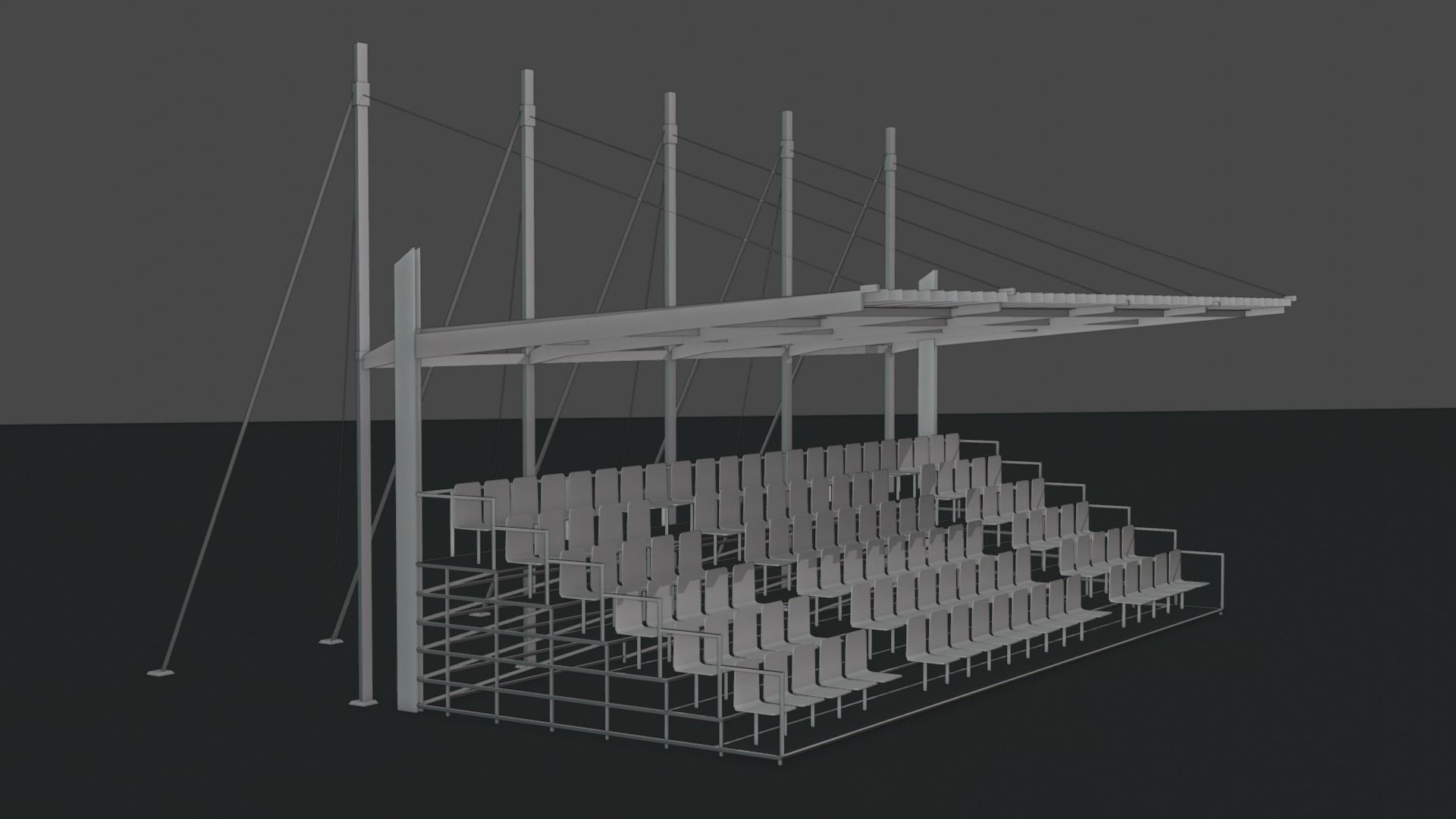 Basket ball court Free low-poly 3D model_14