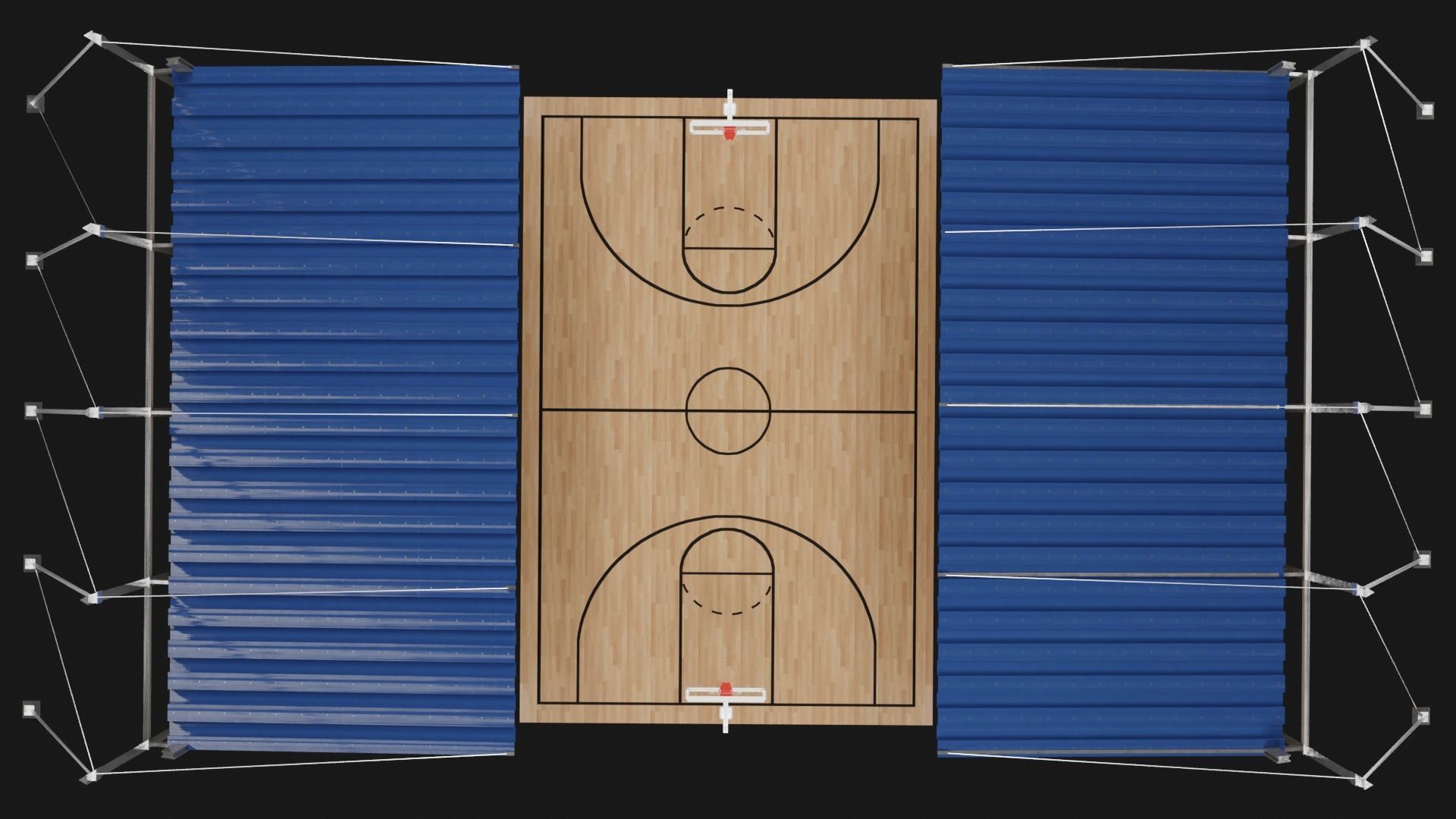 Basket ball court Free low-poly 3D model_2