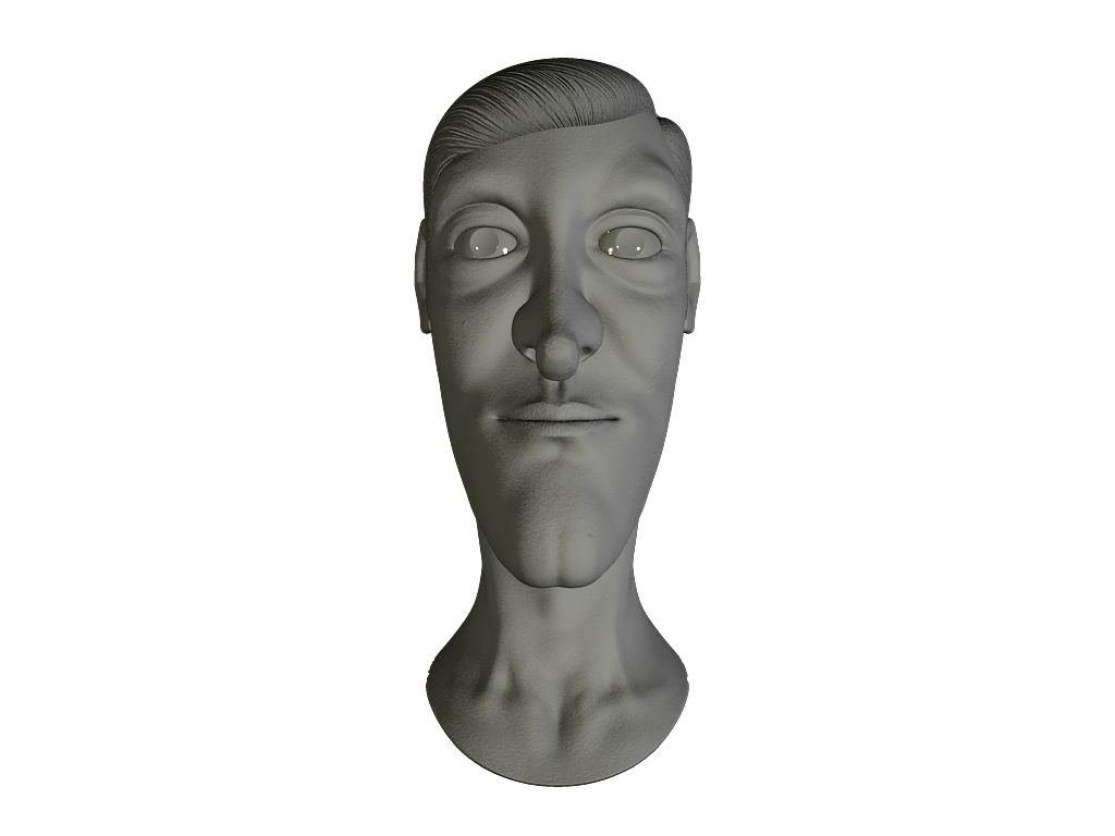 Cartoon Head 3D model_6