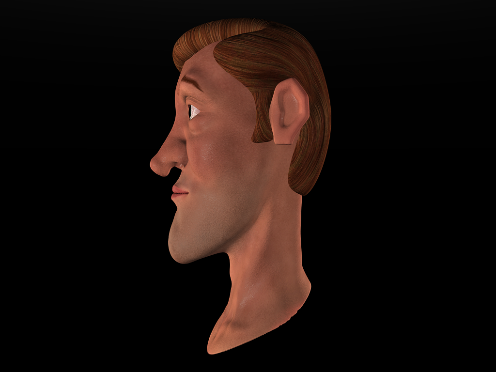 Cartoon Head 3D model_4