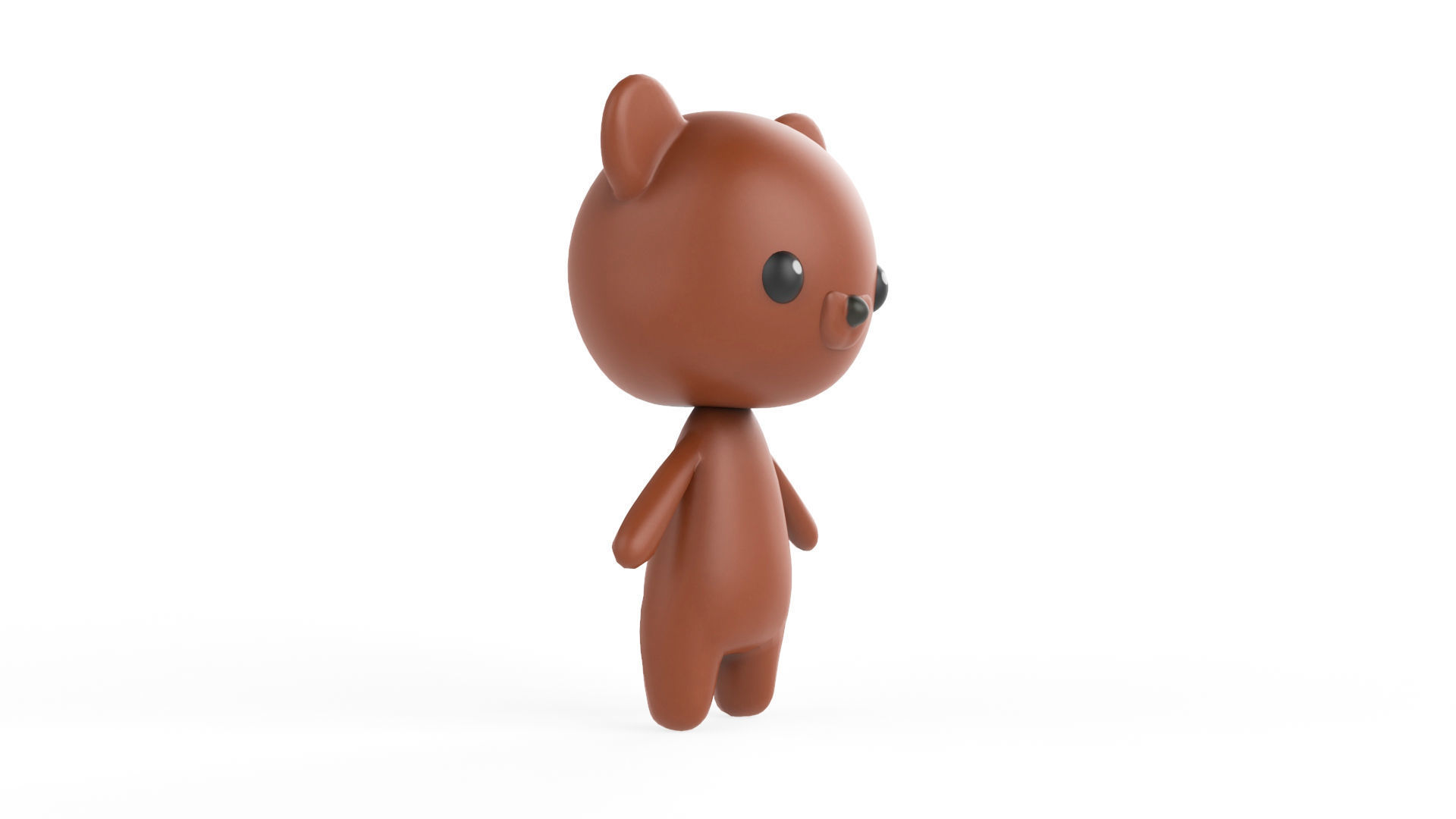 Bear  low poly animated v001  Low-poly 3D model_6