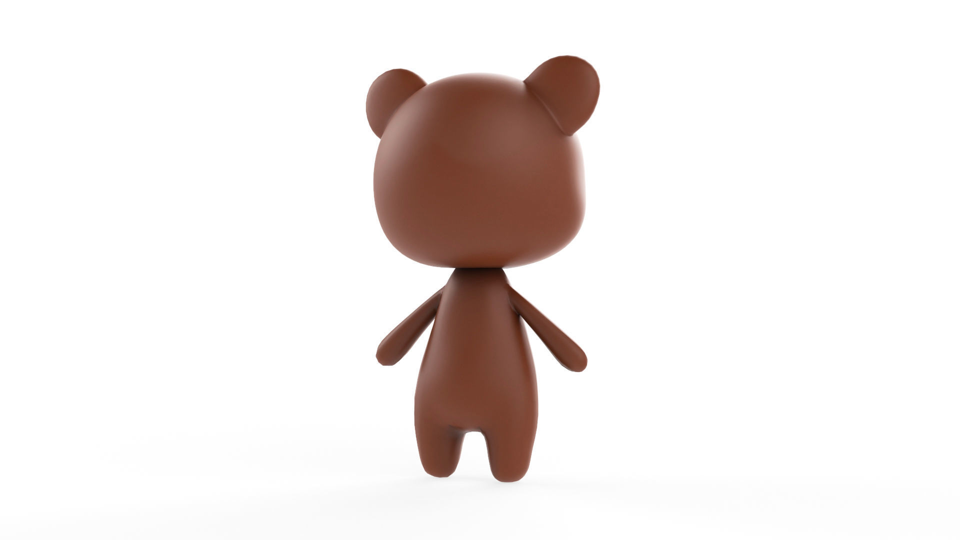 Bear  low poly animated v001  Low-poly 3D model_9