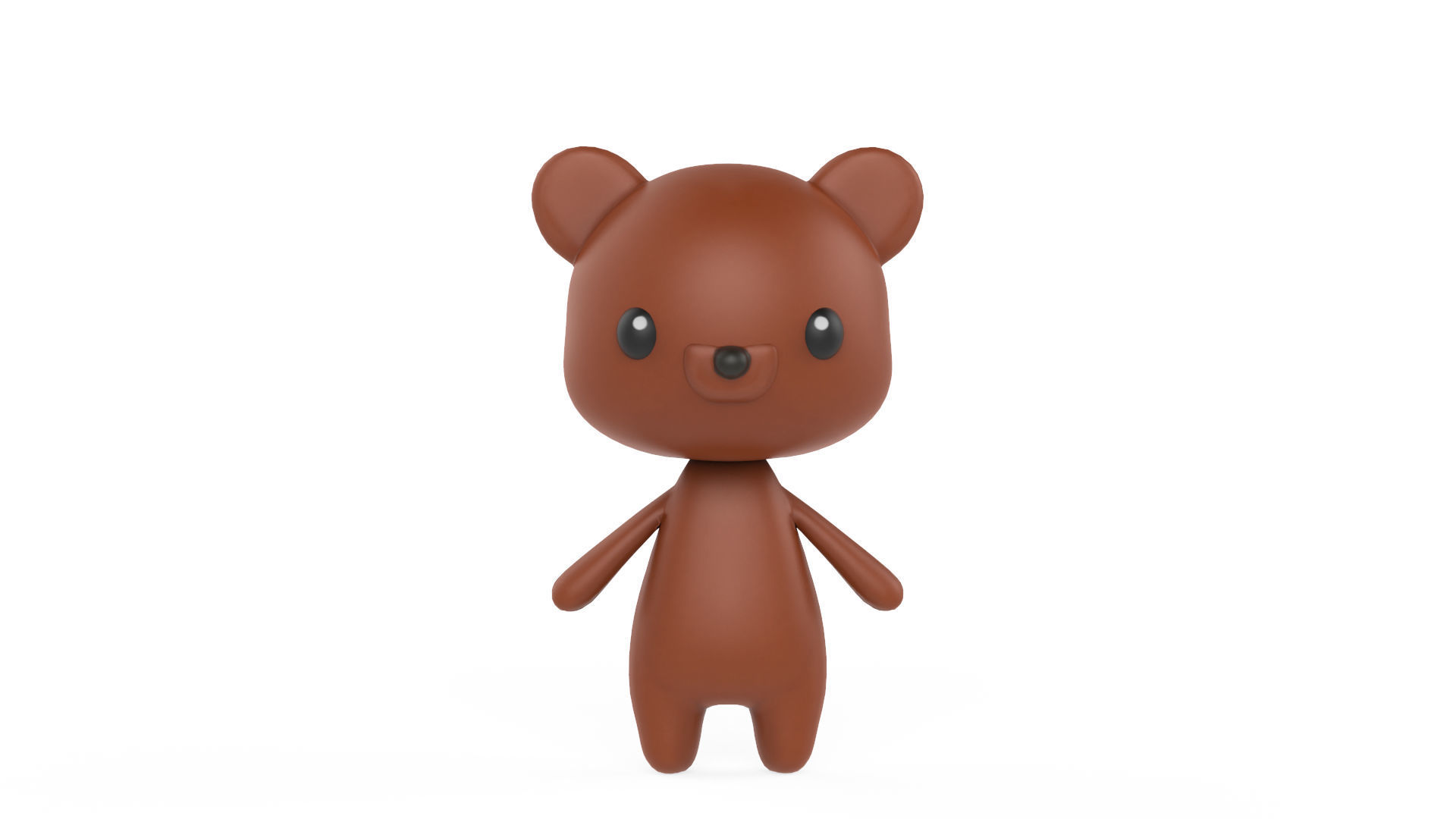 Bear  low poly animated v001  Low-poly 3D model_4