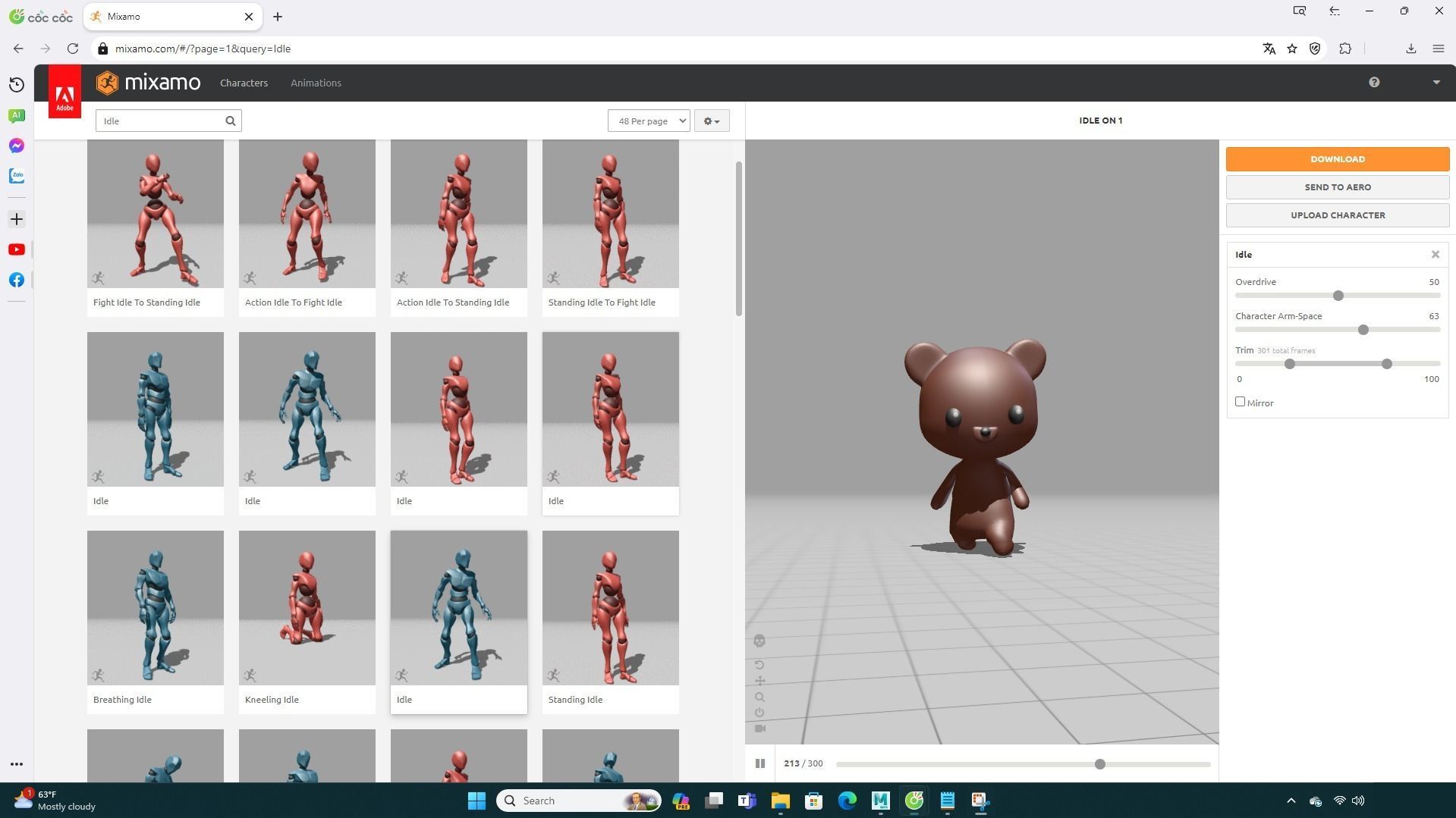 Bear  low poly animated v001  Low-poly 3D model_2