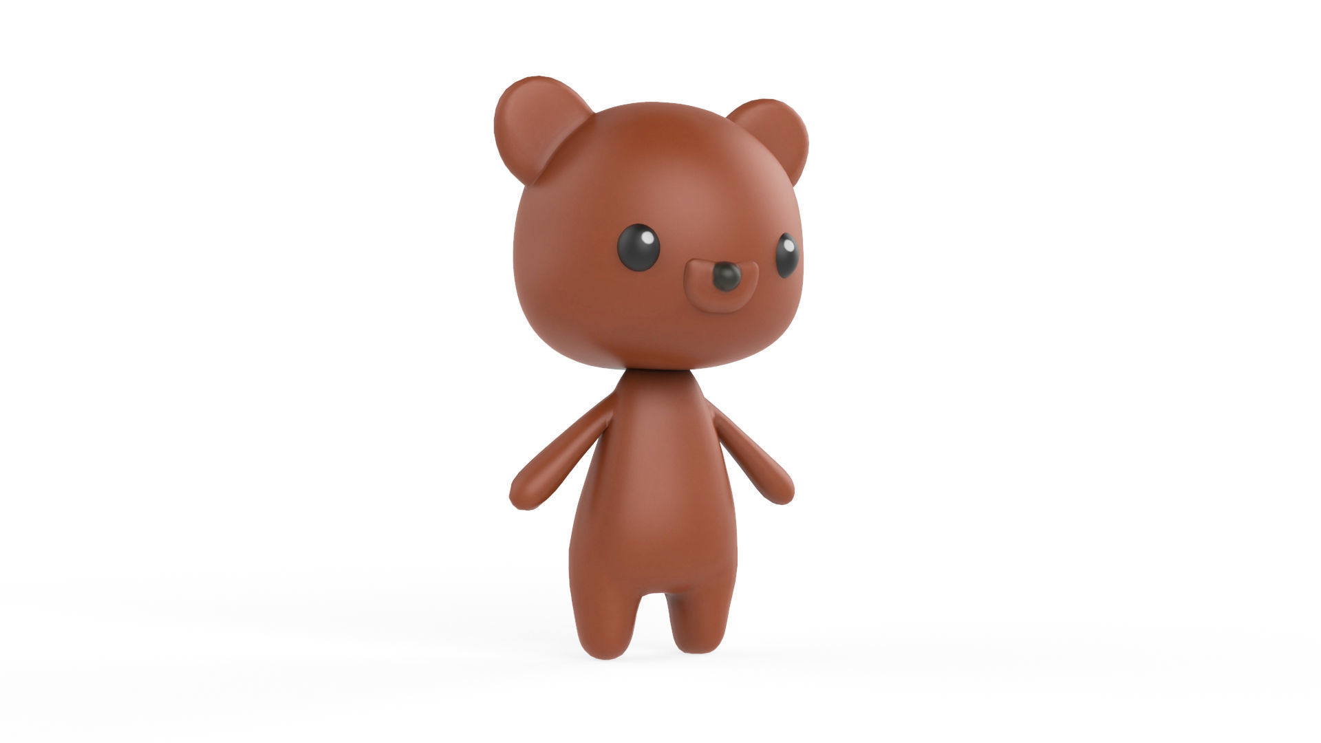 Bear  low poly animated v001  Low-poly 3D model_5