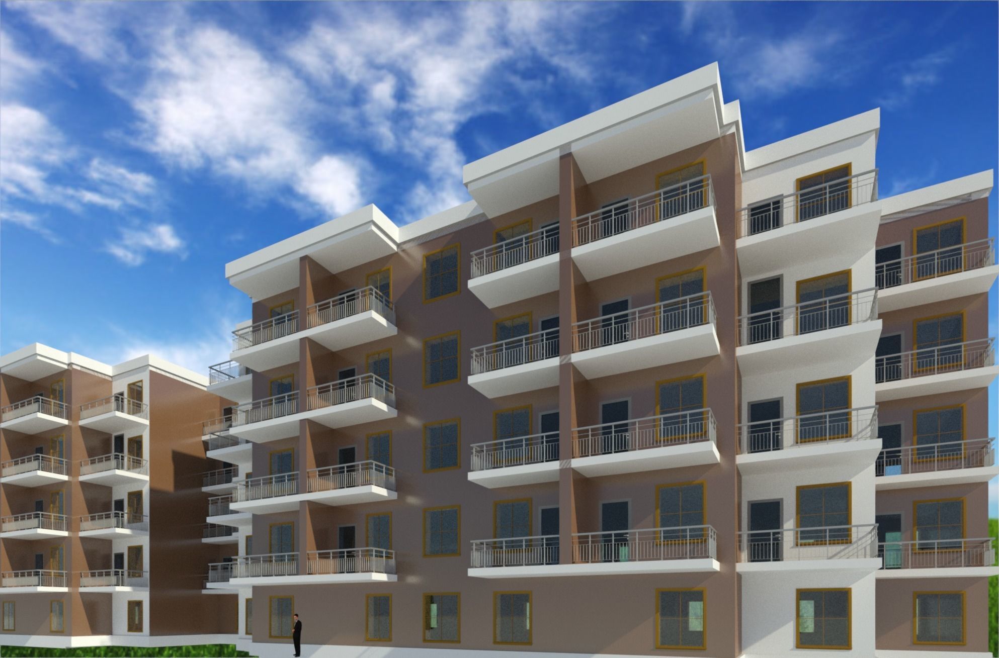 5 Storey House Model 3D model_13
