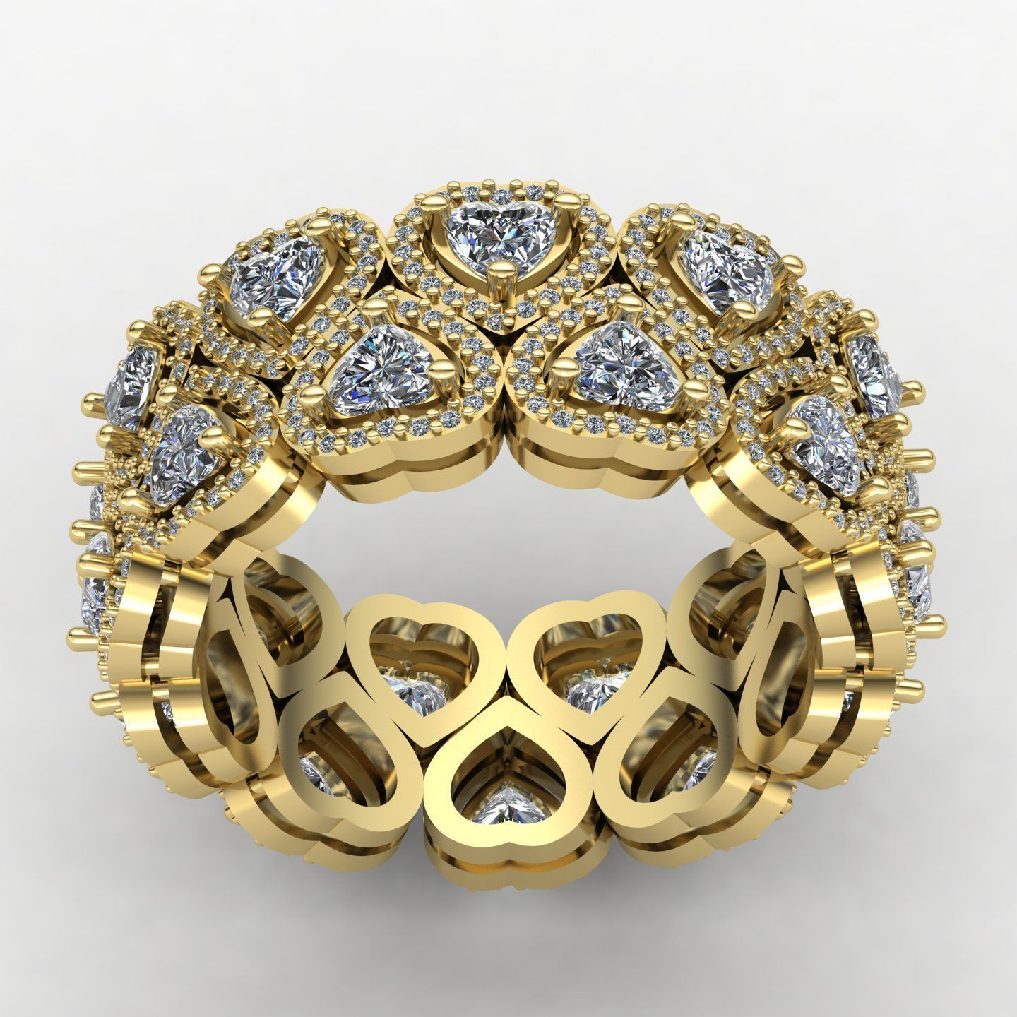 Heart wedding ring 3D print model_2