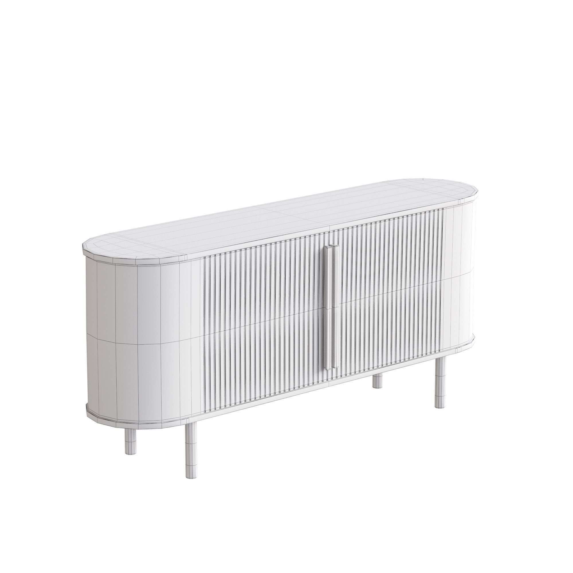 consol kitchen Low-poly 3D model_3