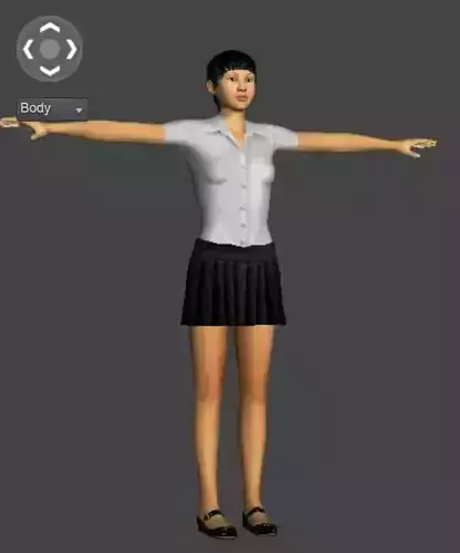 AVA Rigged Free 3D model