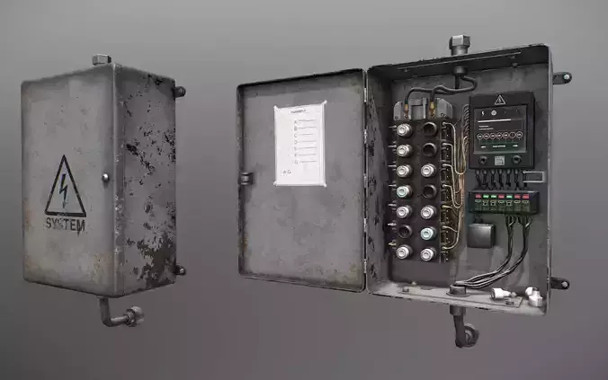 Fusebox Low-poly 3D model