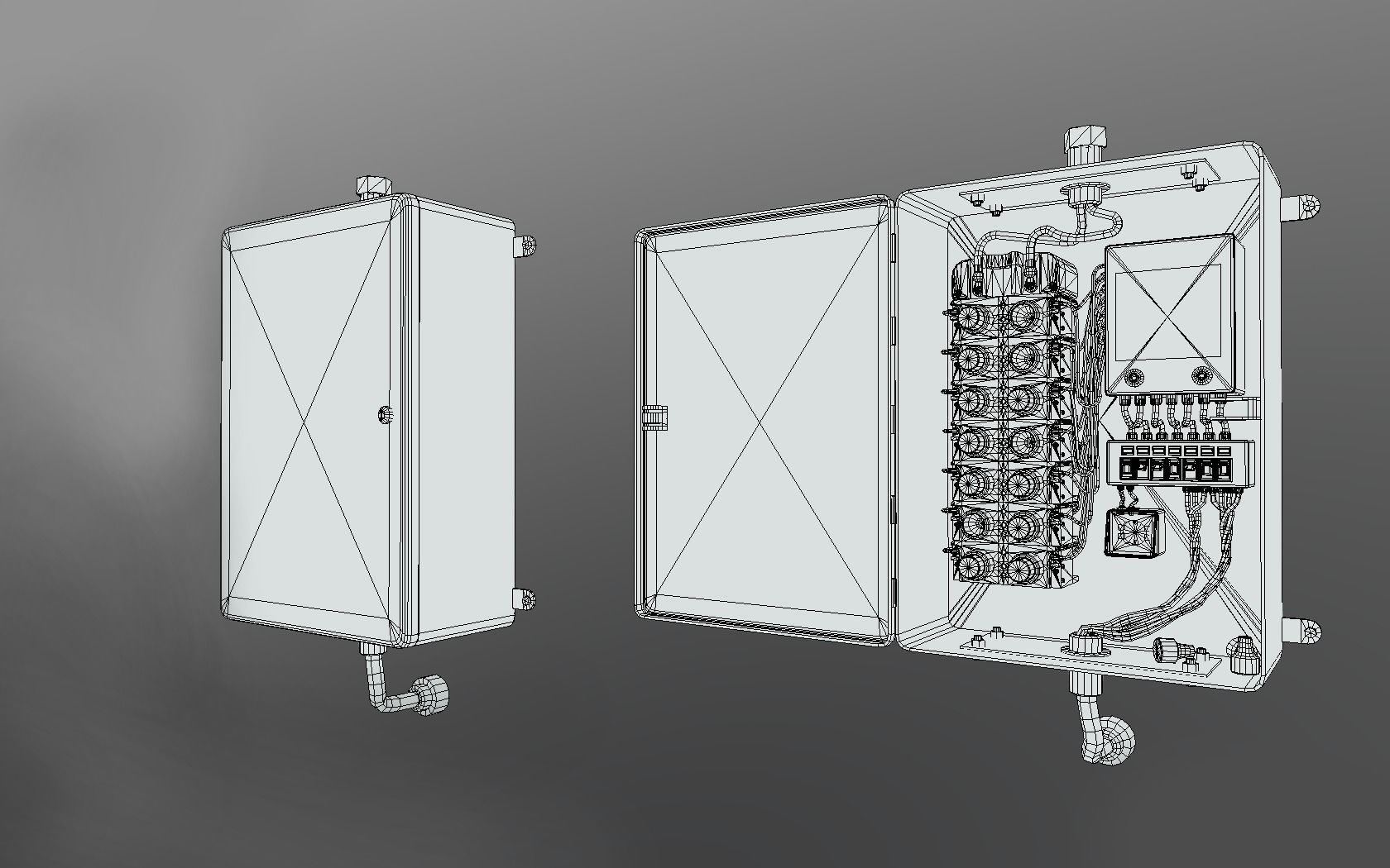 Fusebox Low-poly 3D model_2