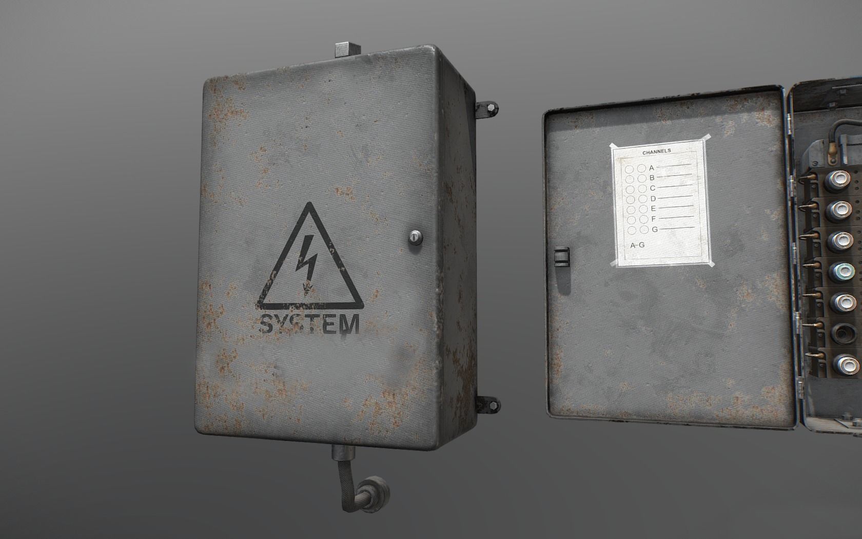 Fusebox Low-poly 3D model_9