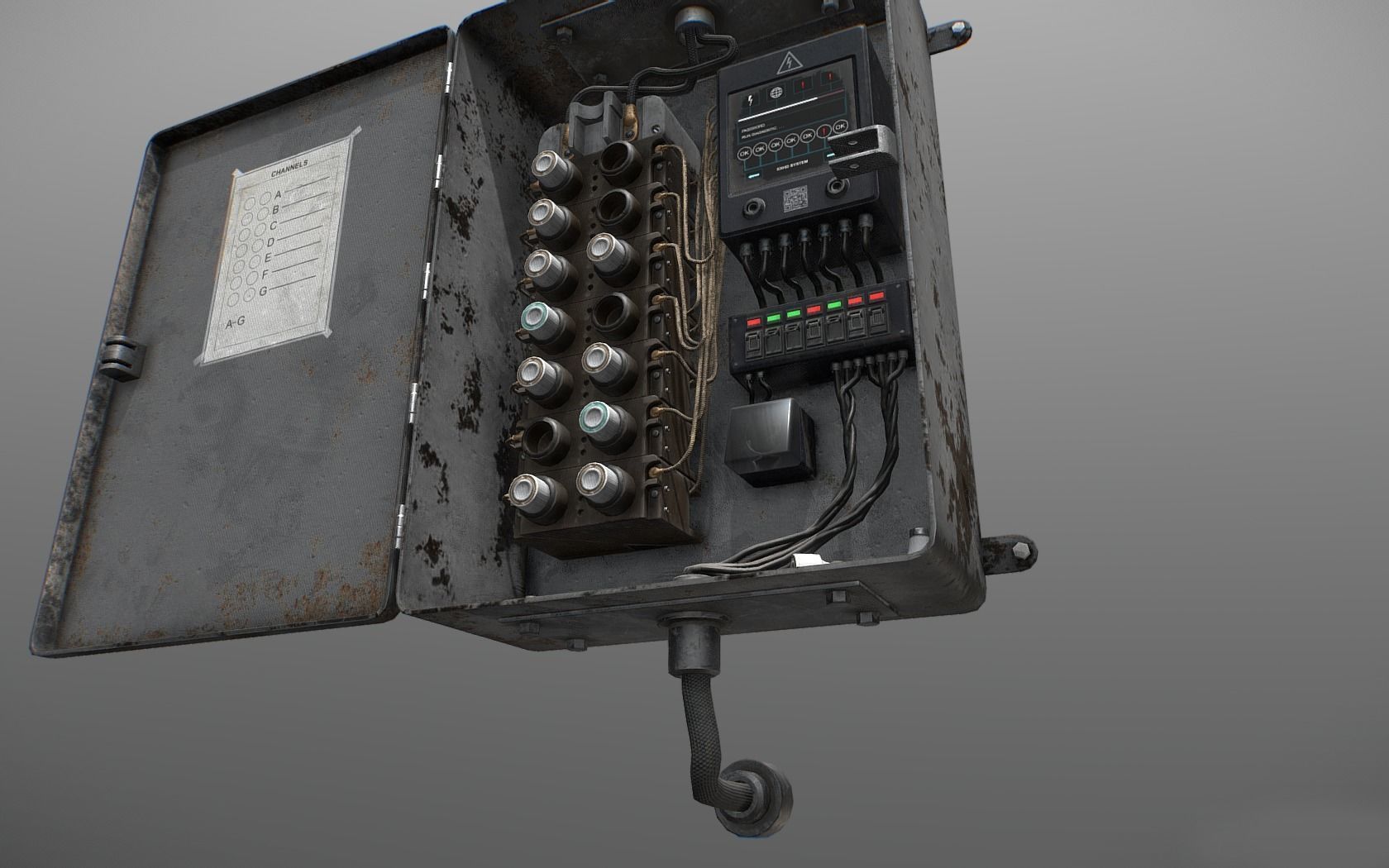 Fusebox Low-poly 3D model_11