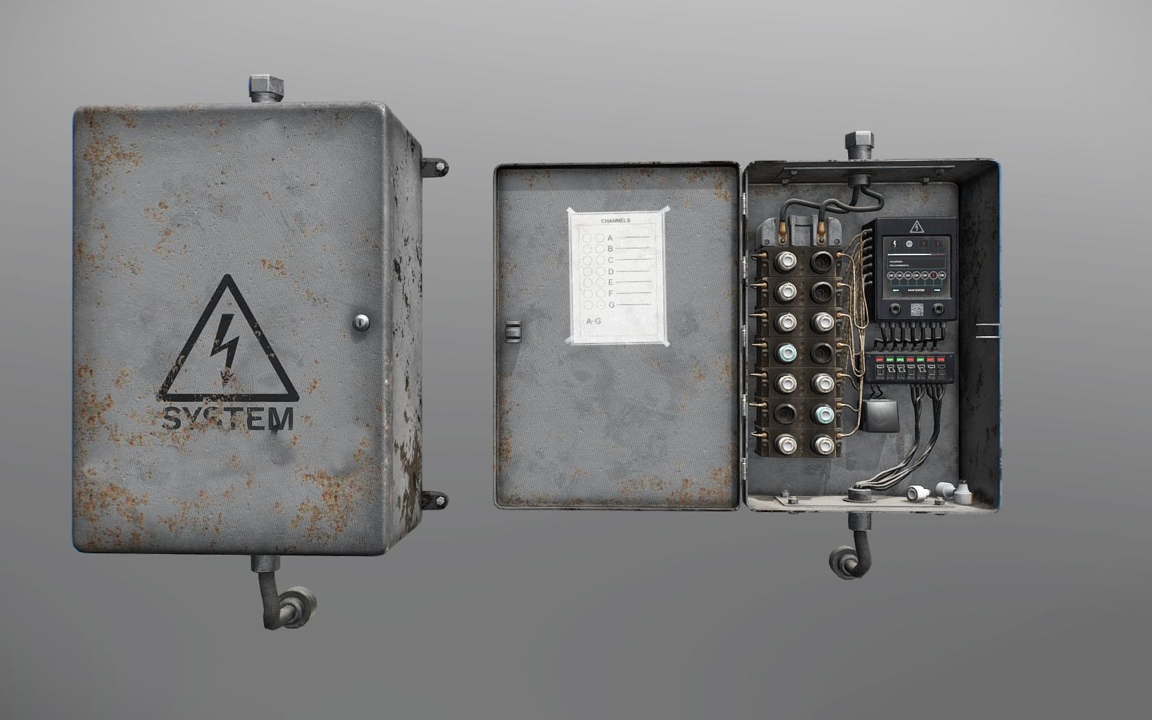 Fusebox Low-poly 3D model_1