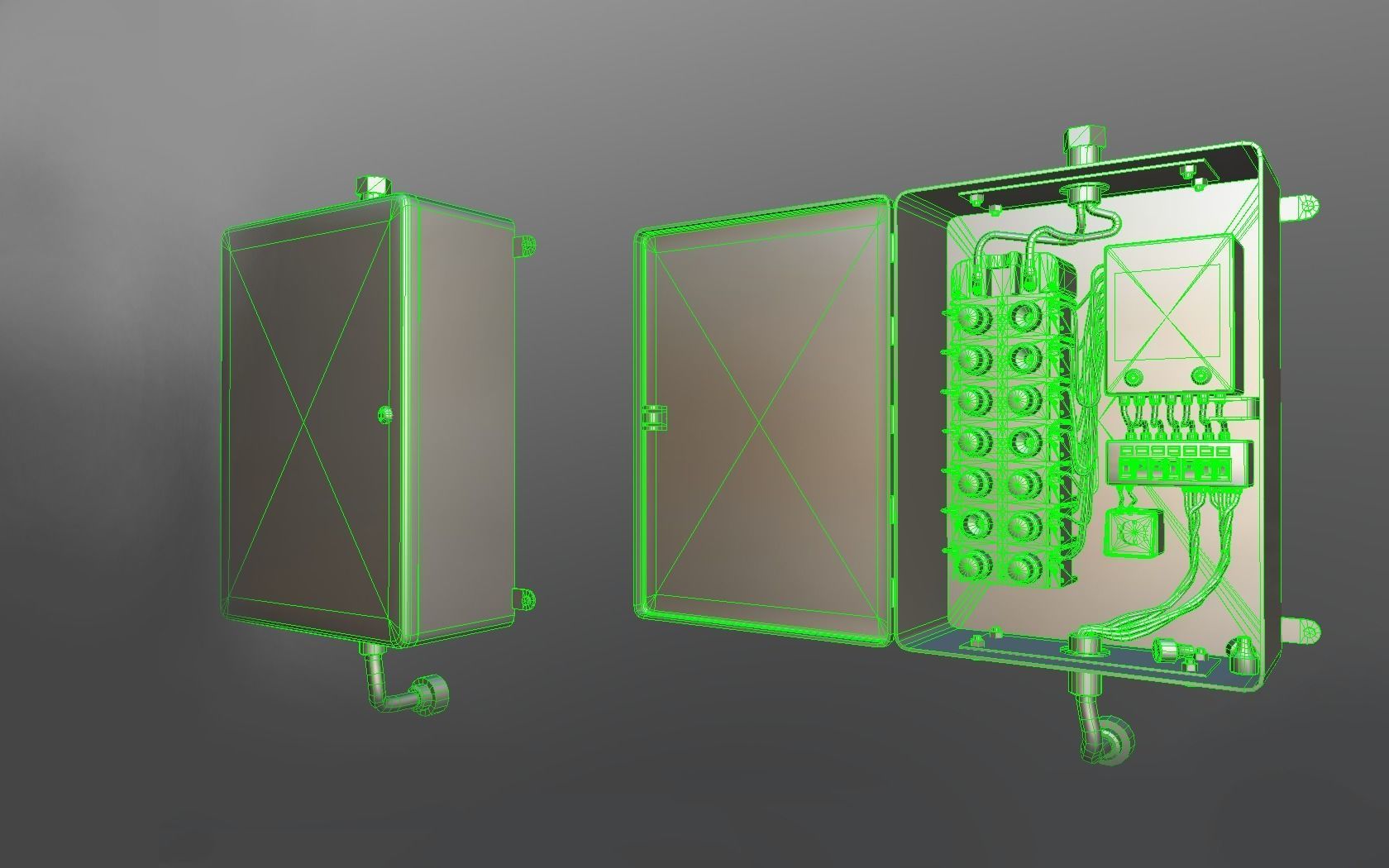 Fusebox Low-poly 3D model_4