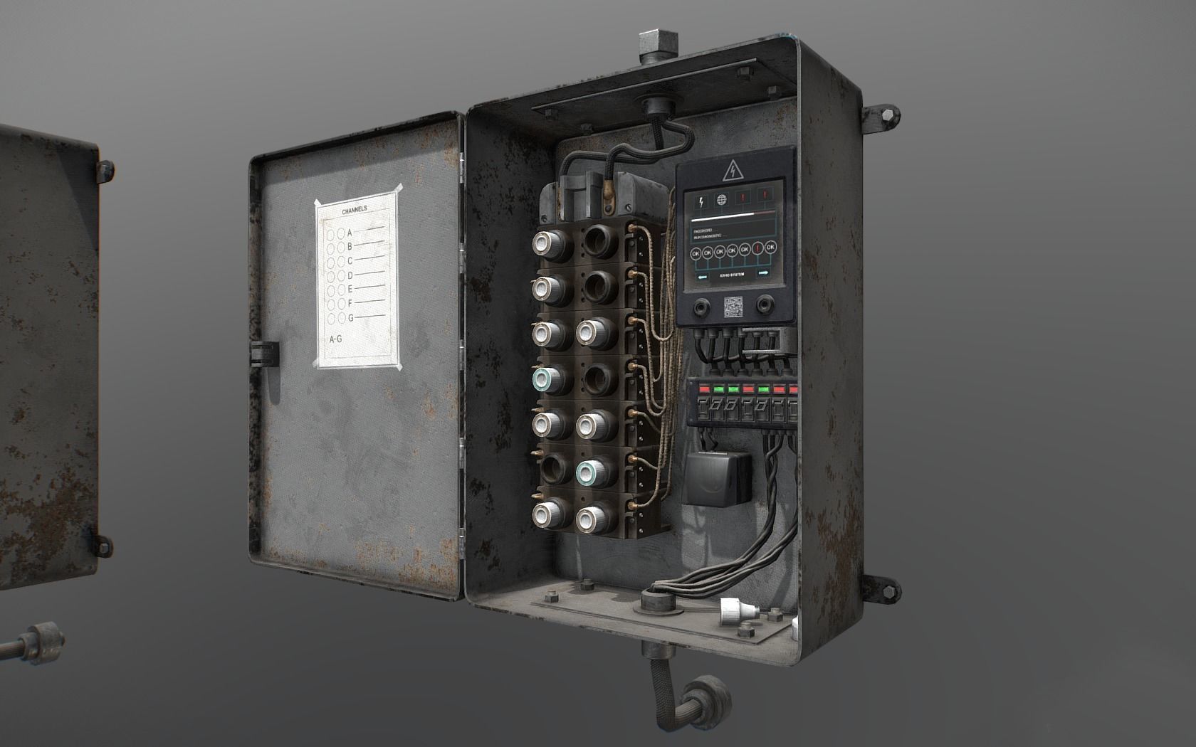 Fusebox Low-poly 3D model_5