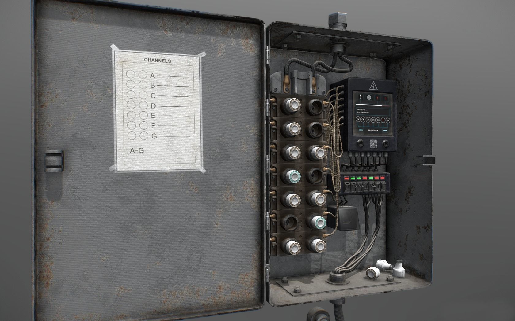 Fusebox Low-poly 3D model_7