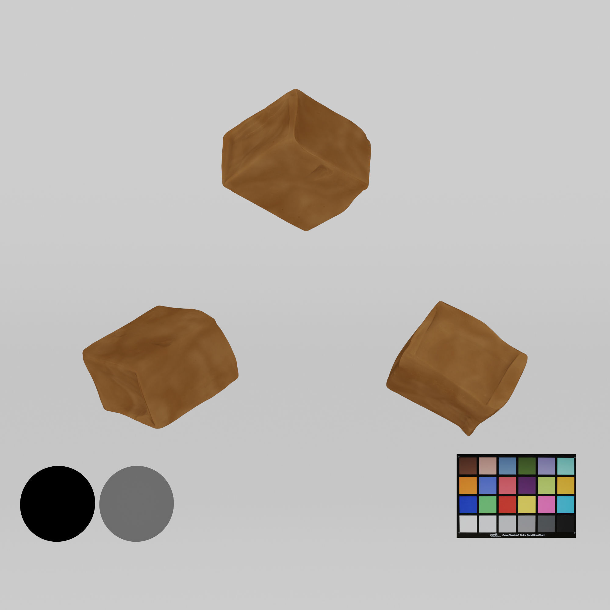 Caramel Low-poly 3D model_2