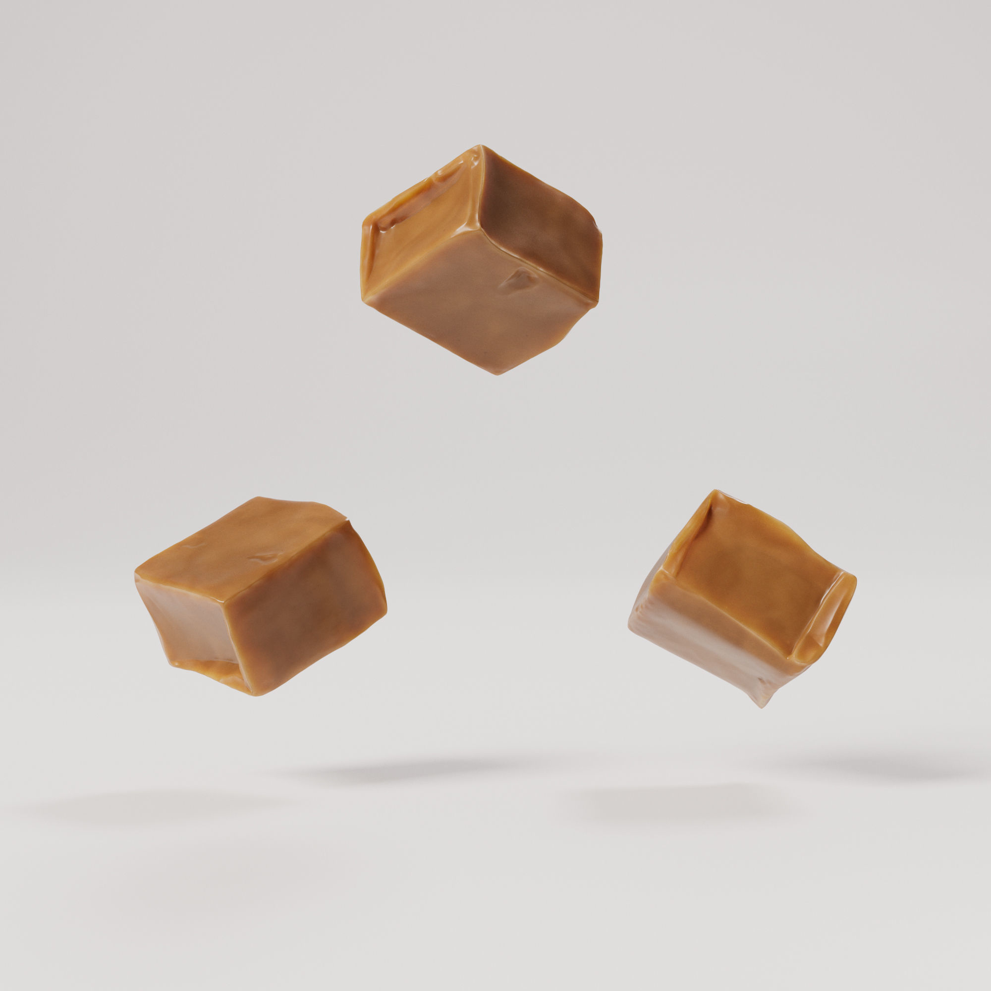 Caramel Low-poly 3D model_5