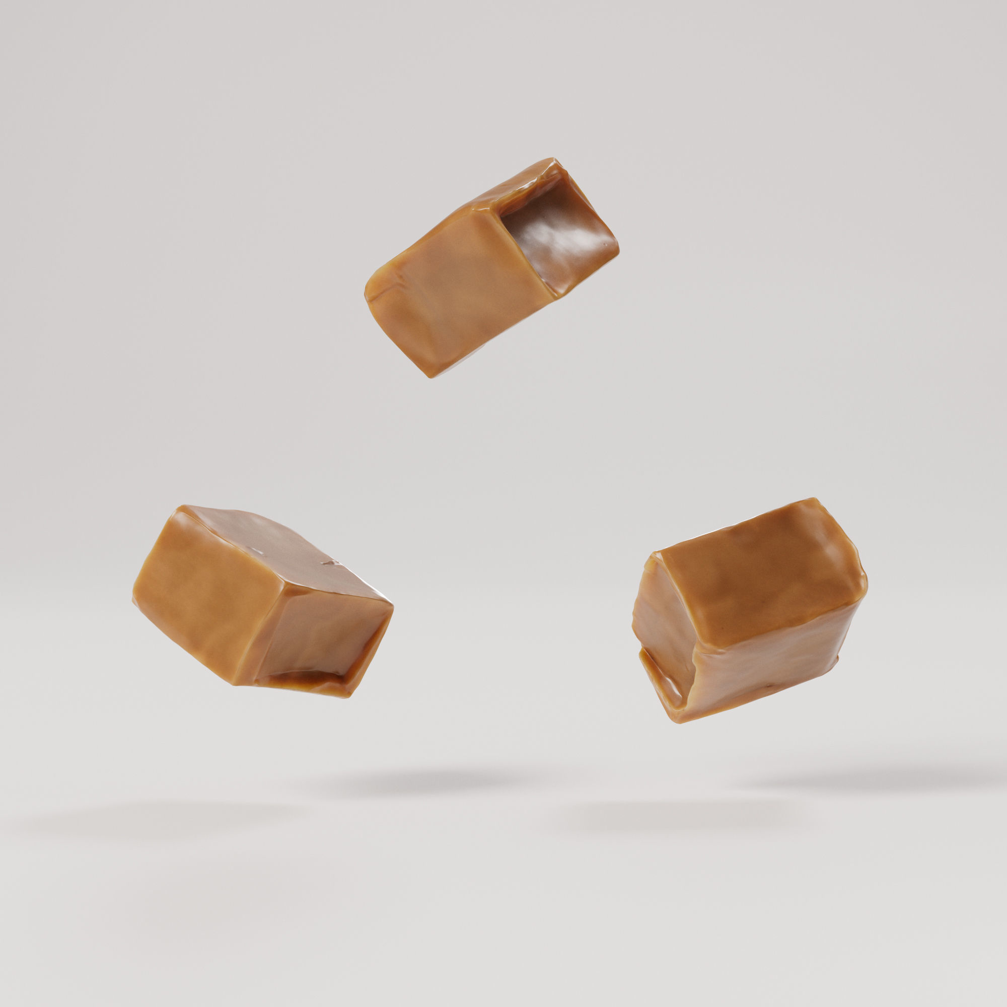 Caramel Low-poly 3D model_6