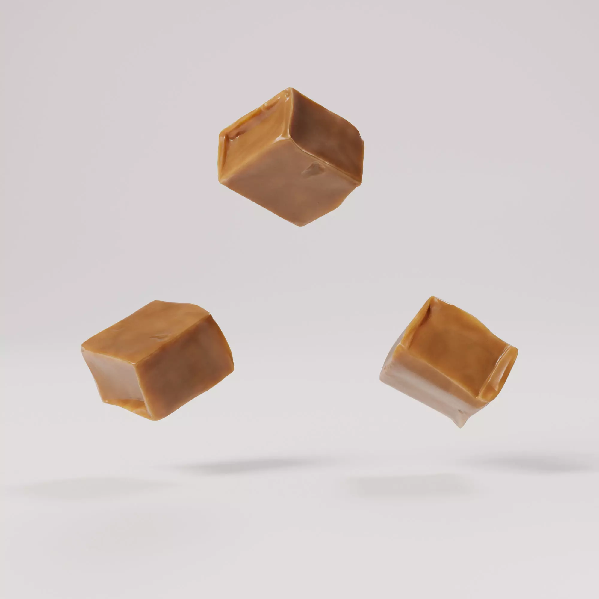 Caramel Low-poly 3D model_0