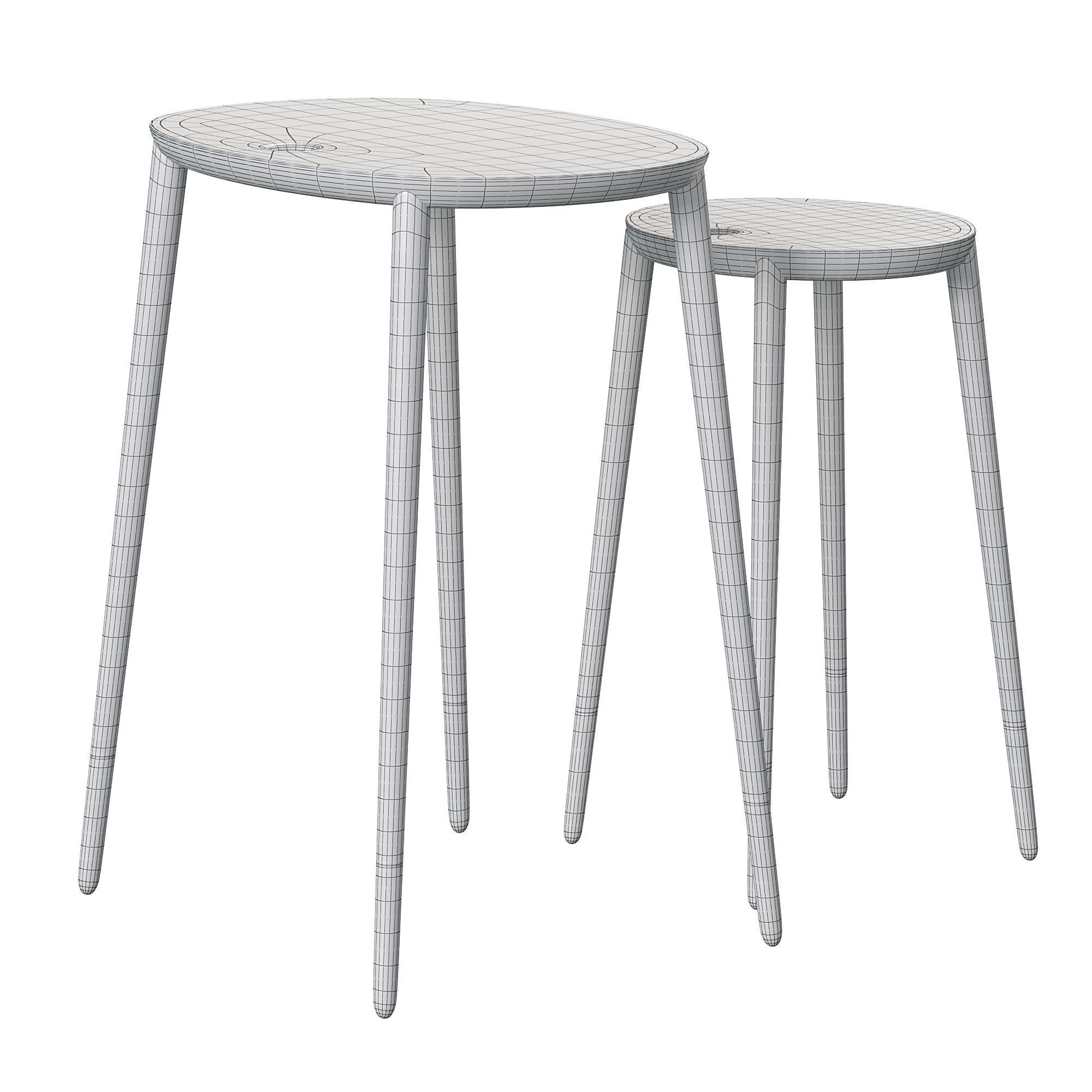 Rogers Side Coffee Tables By Porada 3D model_2