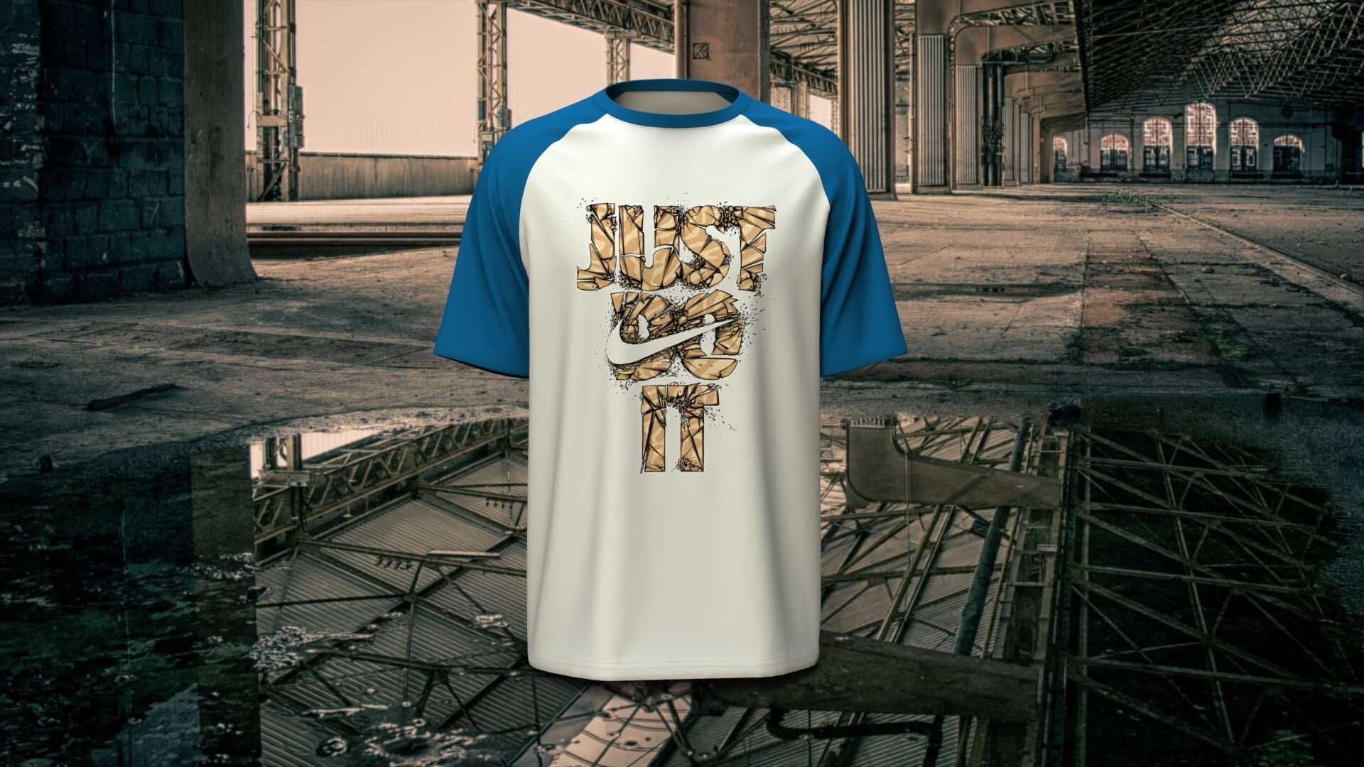 Two Raglan Sleeve T-Shirt in CLO and Marvelous Designer 3D Model Collection_7