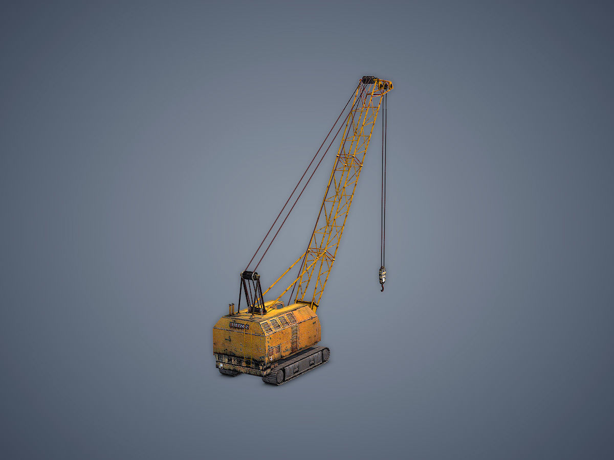 Crawler Crane Low-poly 3D model_8