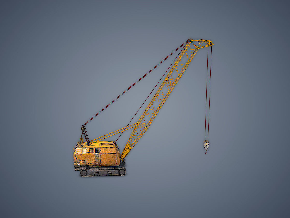 Crawler Crane Low-poly 3D model_3