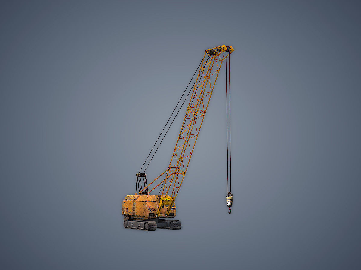 Crawler Crane Low-poly 3D model_6