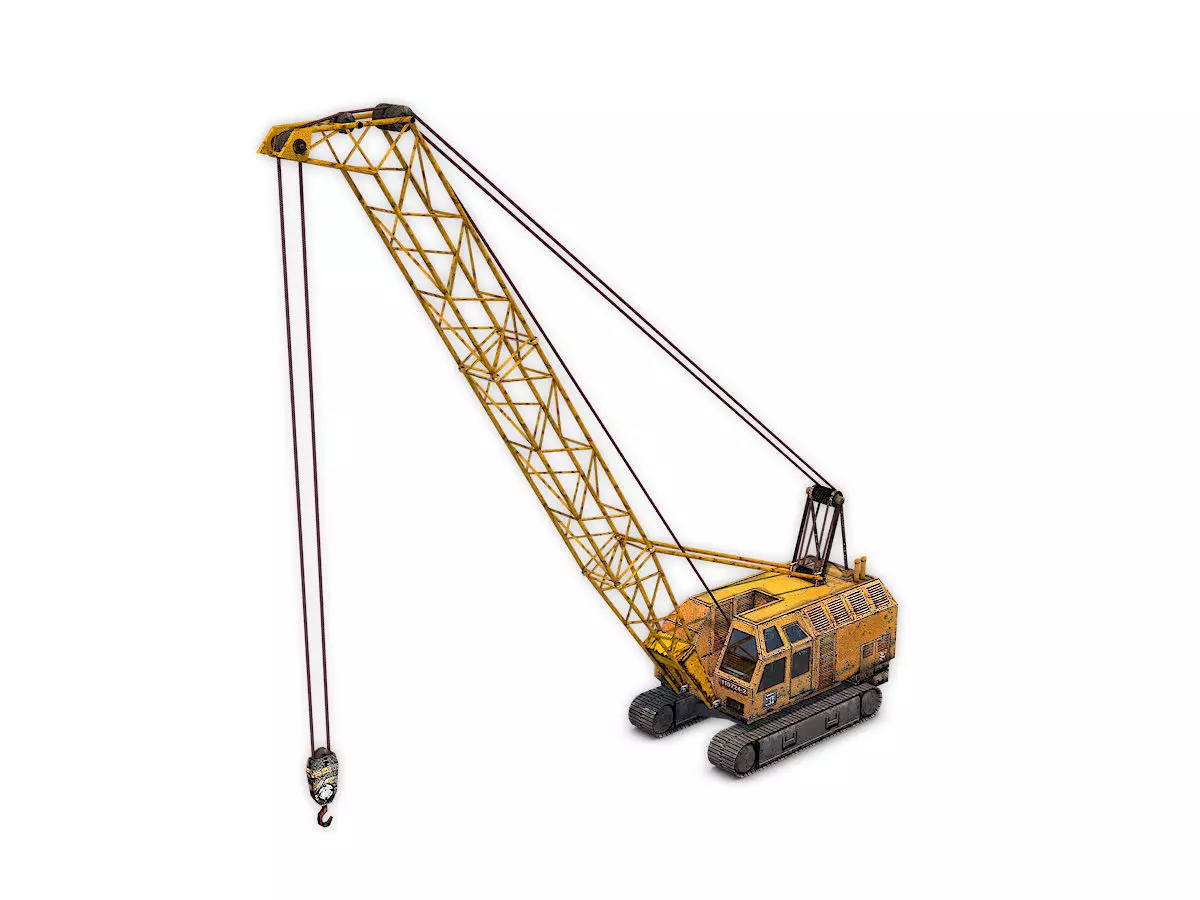 Crawler Crane Low-poly 3D model_0