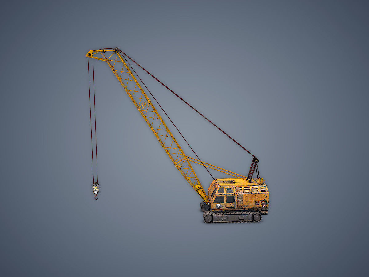 Crawler Crane Low-poly 3D model_2