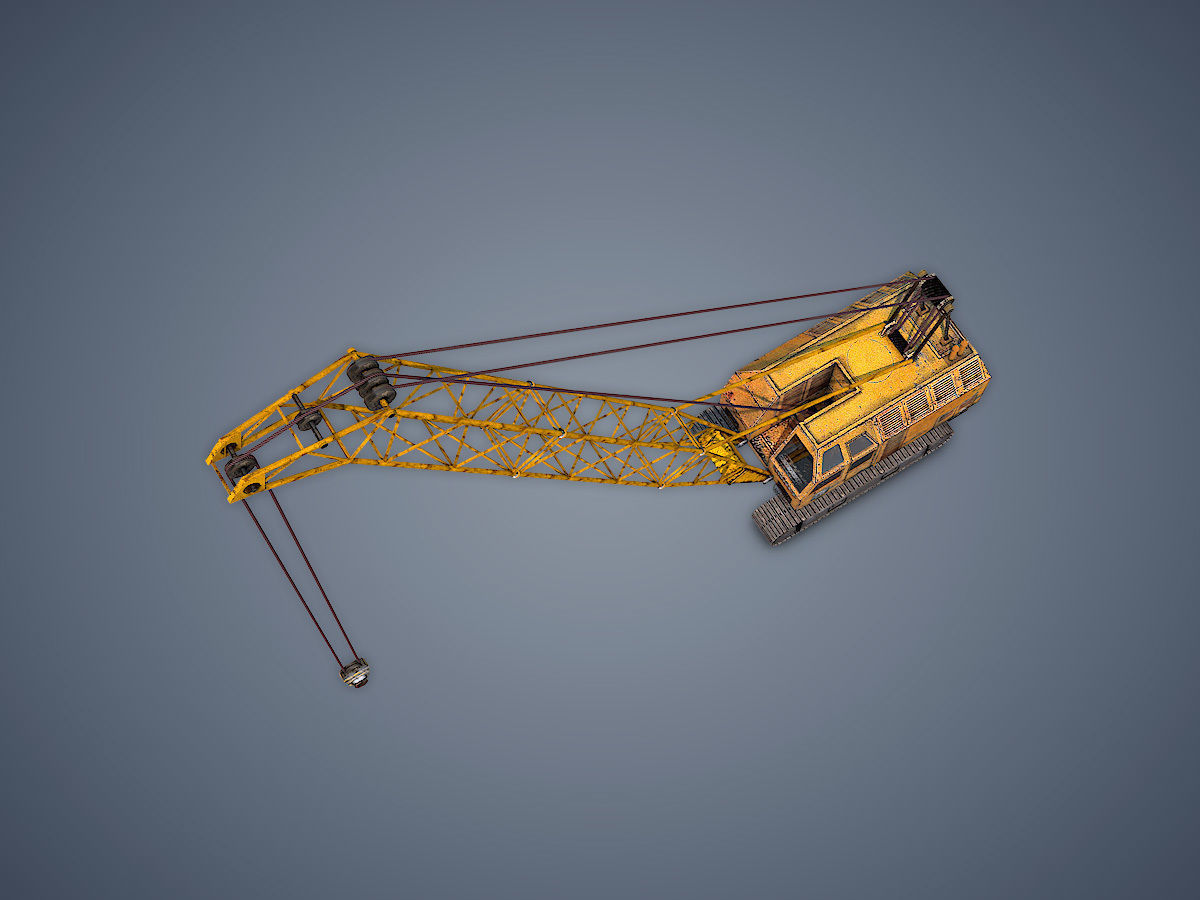 Crawler Crane Low-poly 3D model_4