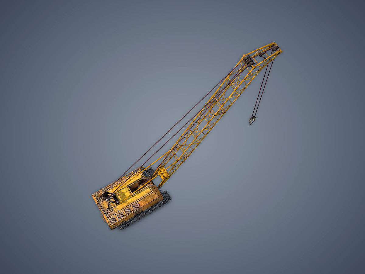 Crawler Crane Low-poly 3D model_5