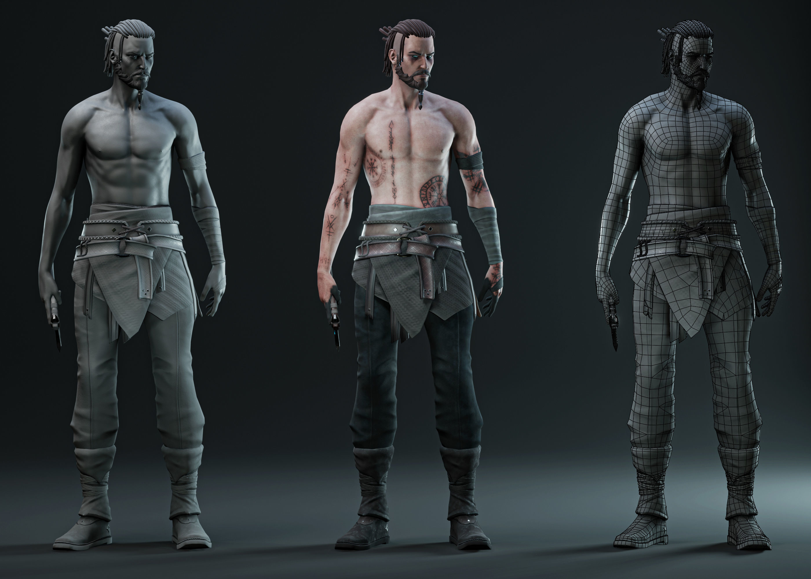 Viking Game Ready Low-poly 3D model_2