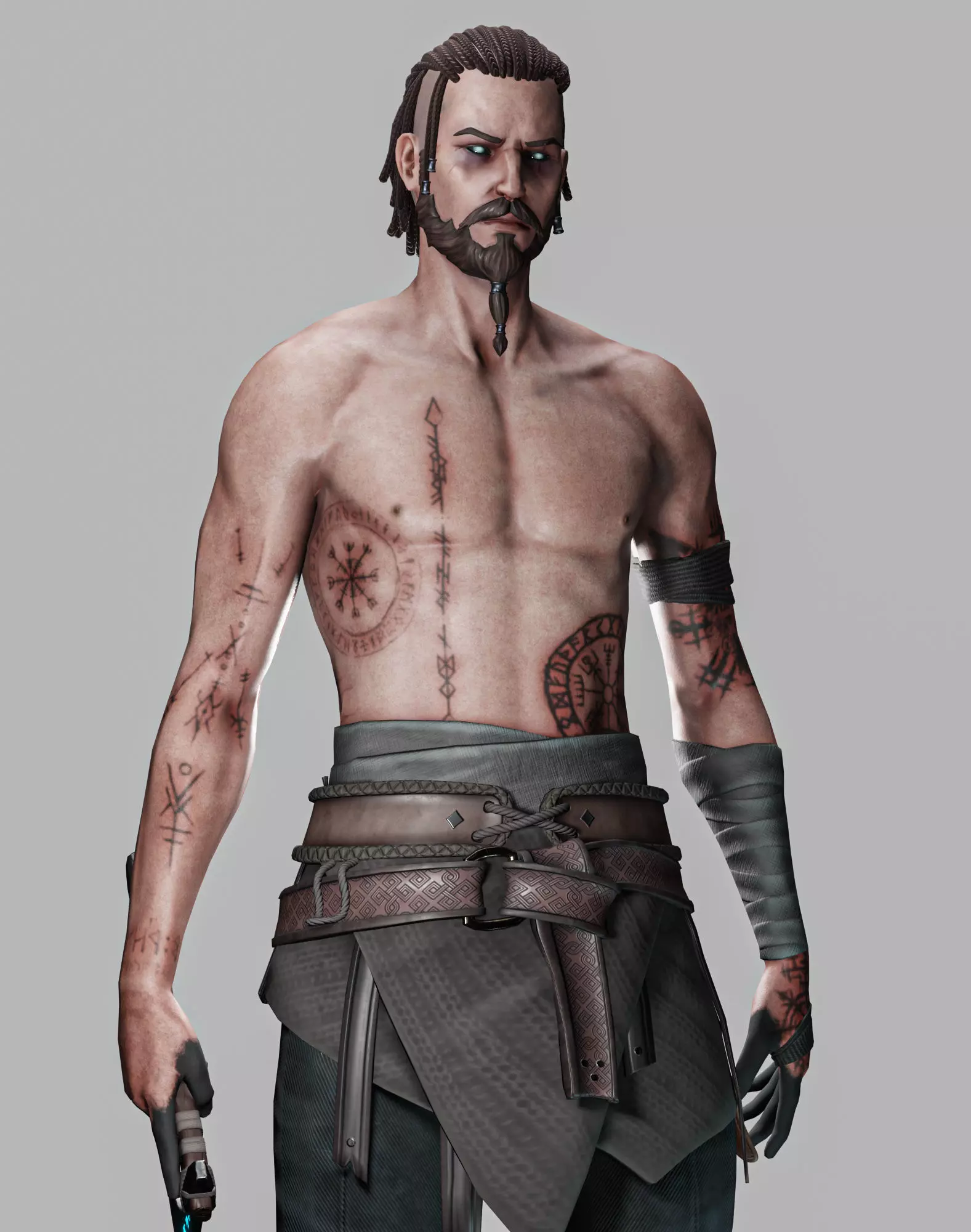 Viking Game Ready Low-poly 3D model_0