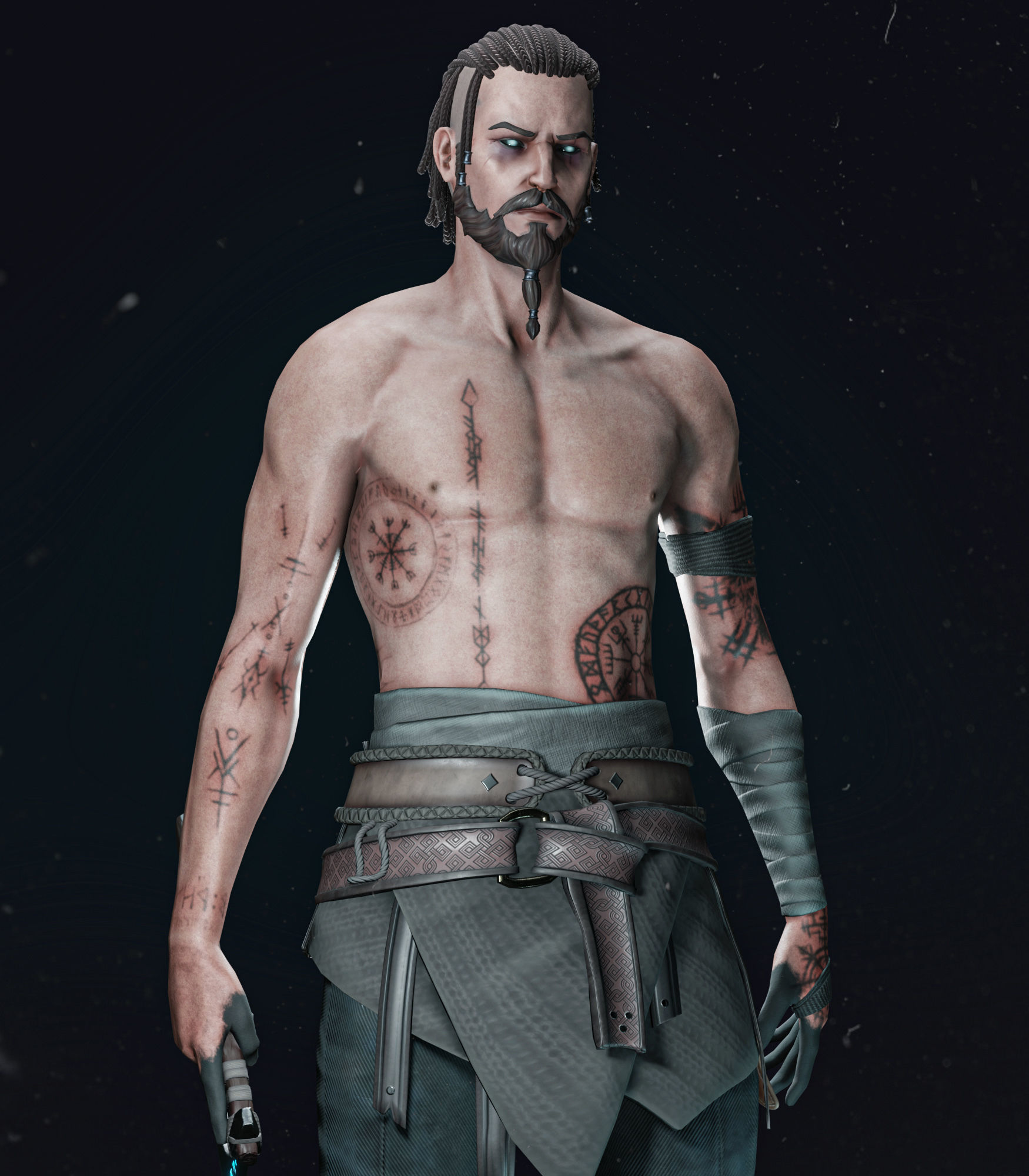 Viking Game Ready Low-poly 3D model_5