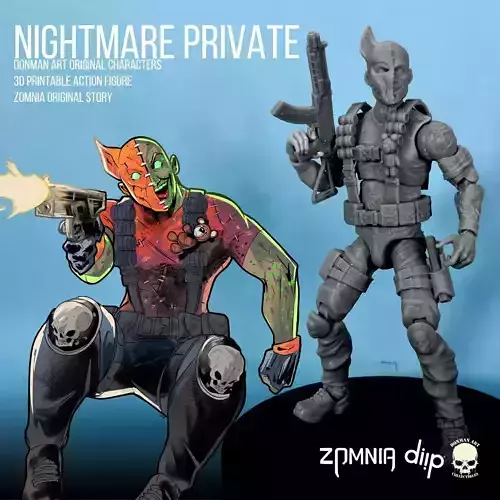 Nightmare Private - Donman art 3D printable full action figure