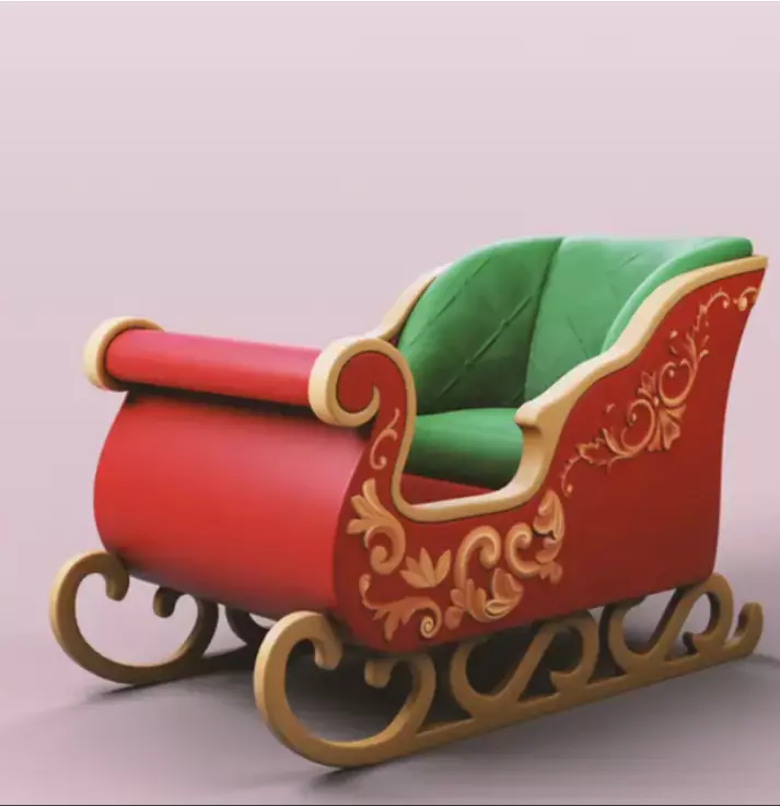 Christmas Sled 3D print model_0