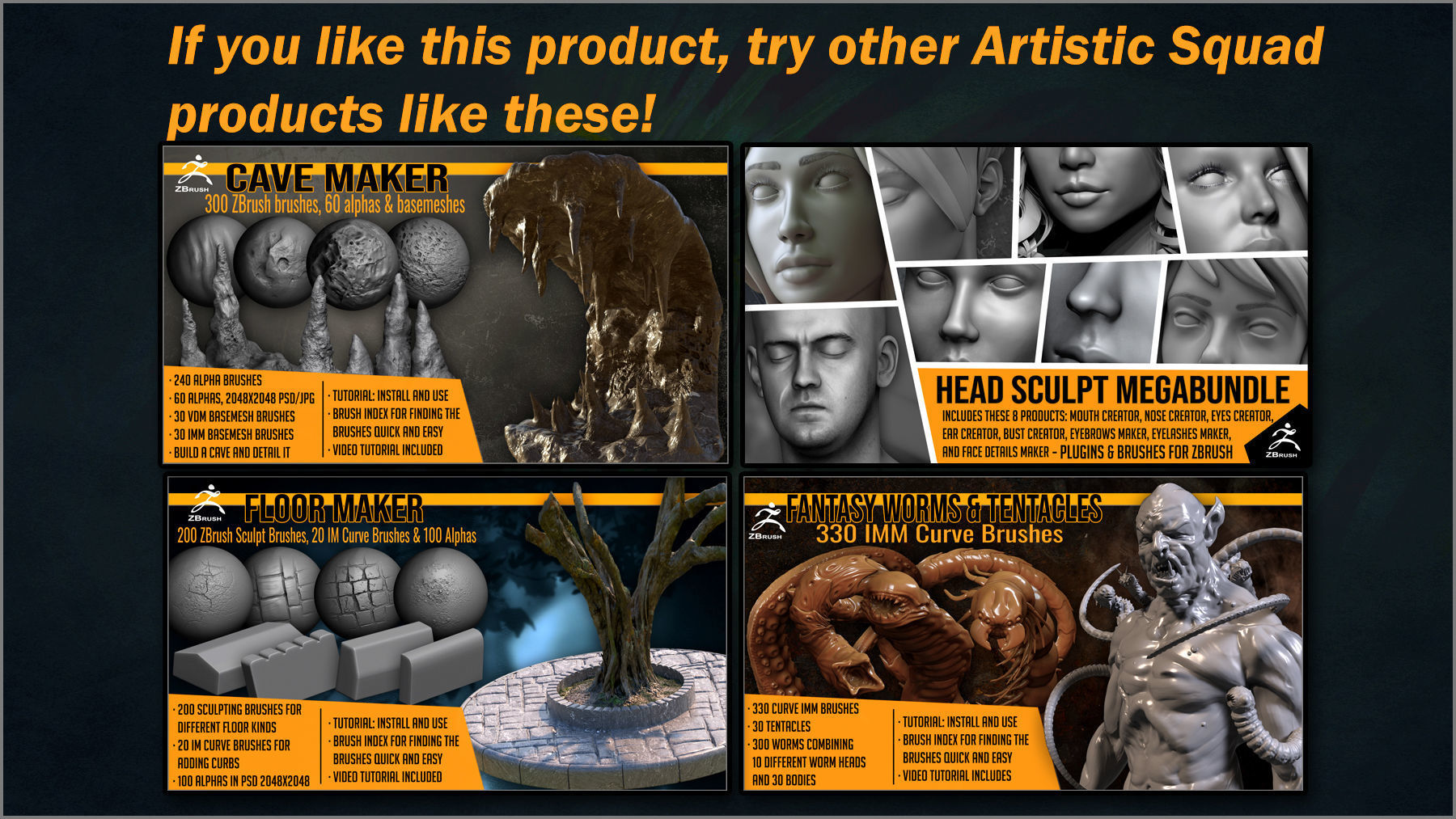 Herbs and Grass Maker 200 ZBrush IM Brushes and 200 OBJs 3D model_14