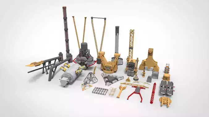 sci-fi Architecture kitbash 45 3D model