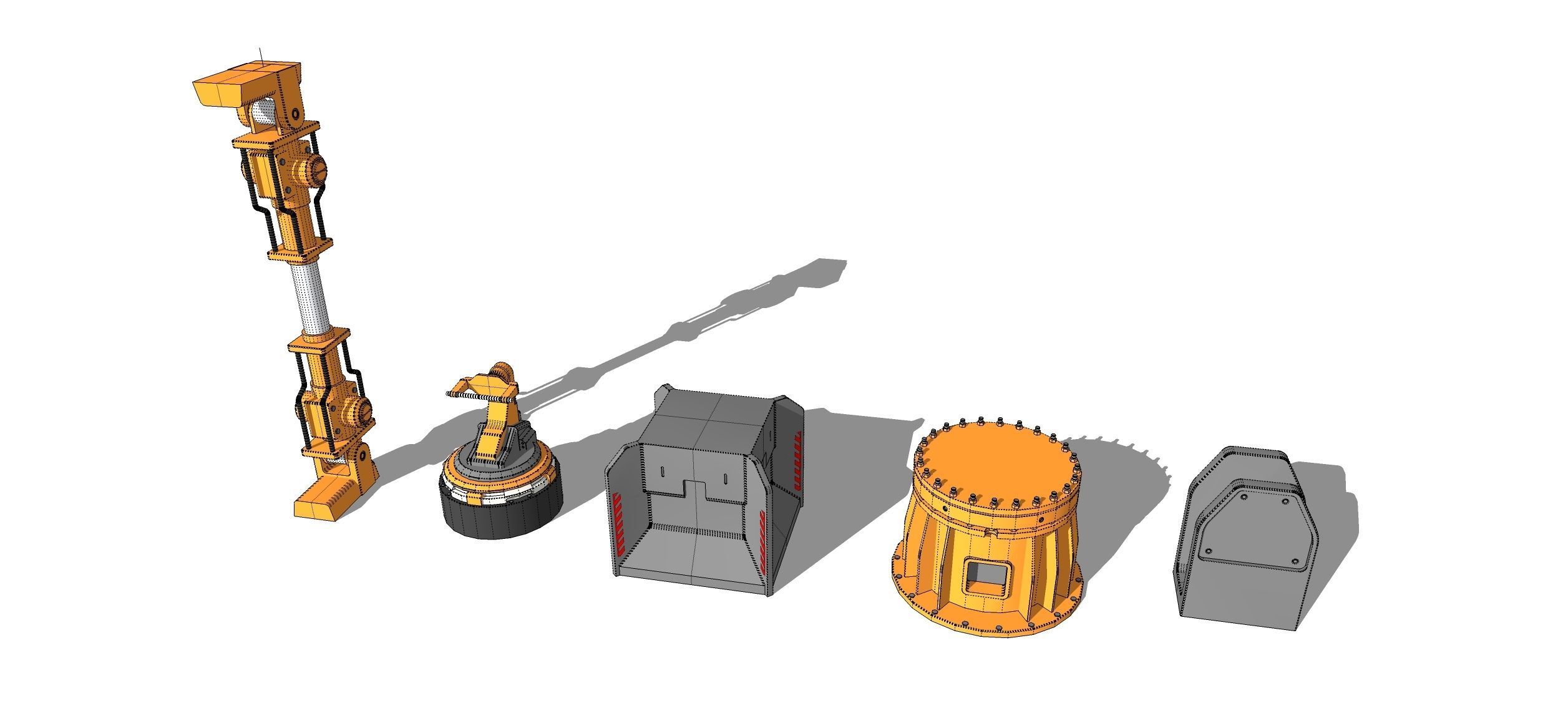 sci-fi Architecture kitbash 45 3D model_29