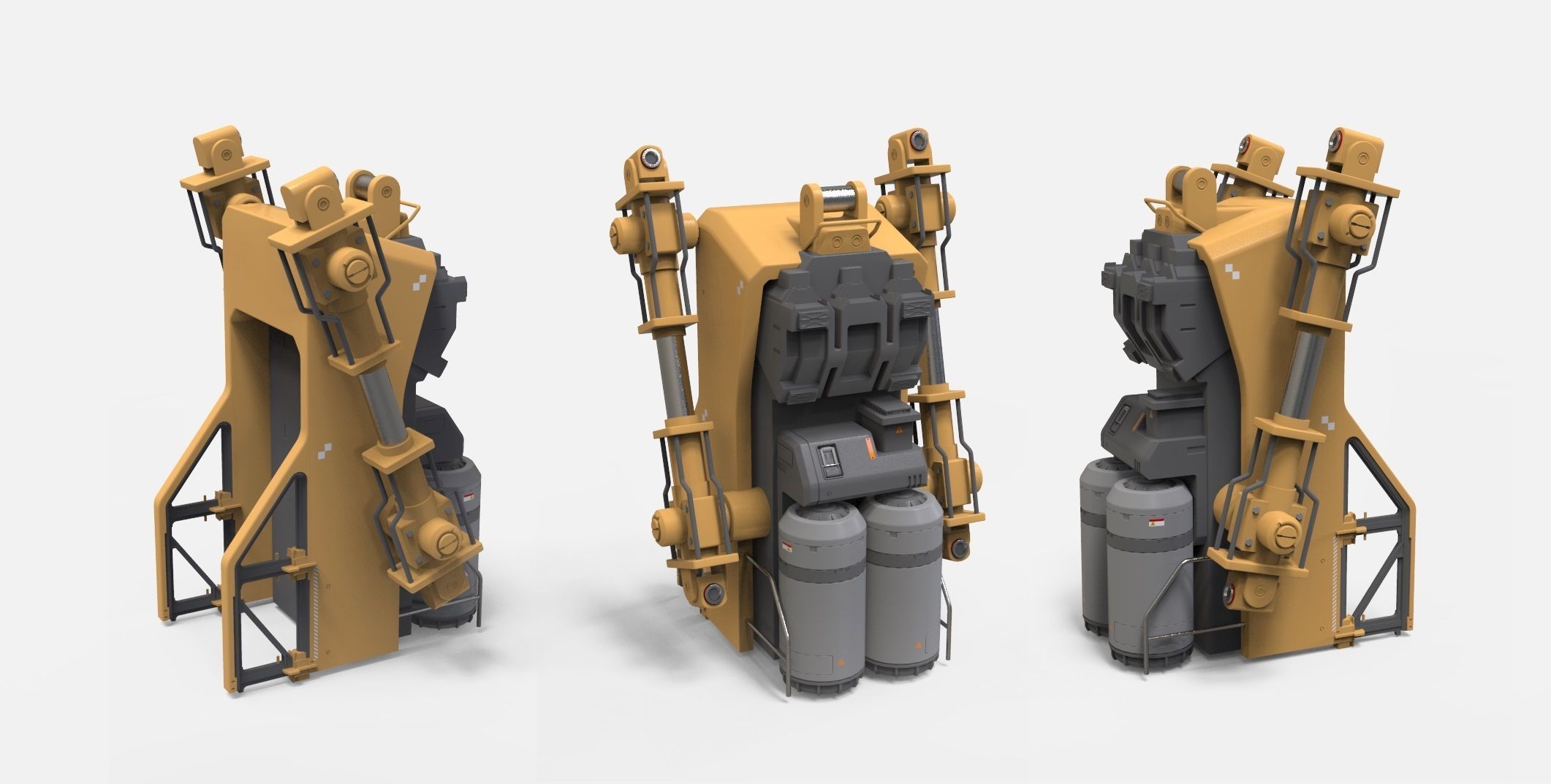 sci-fi Architecture kitbash 45 3D model_2