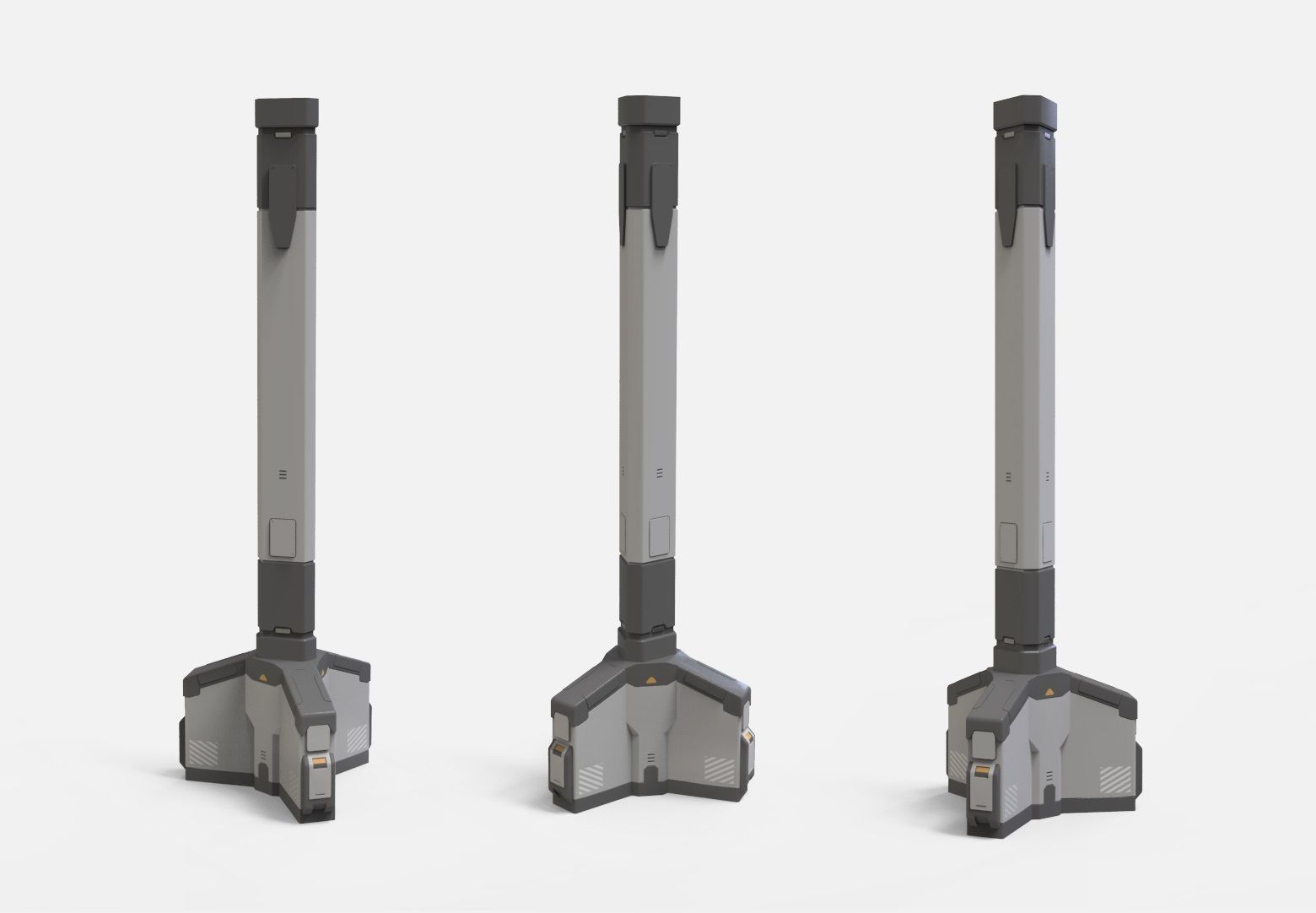 sci-fi Architecture kitbash 45 3D model_10