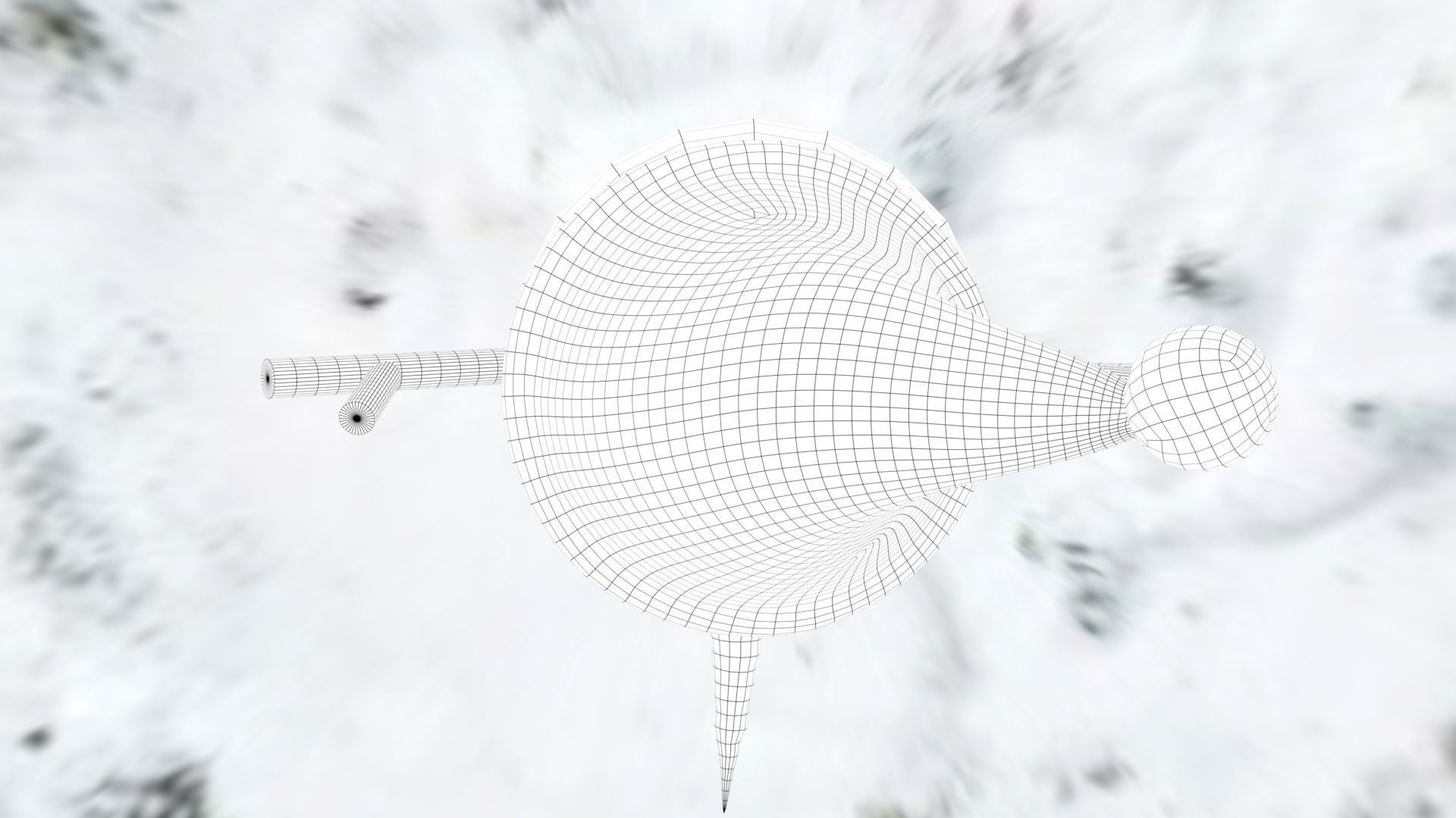 Snowman with Christmas hat Low-poly 3D model_38