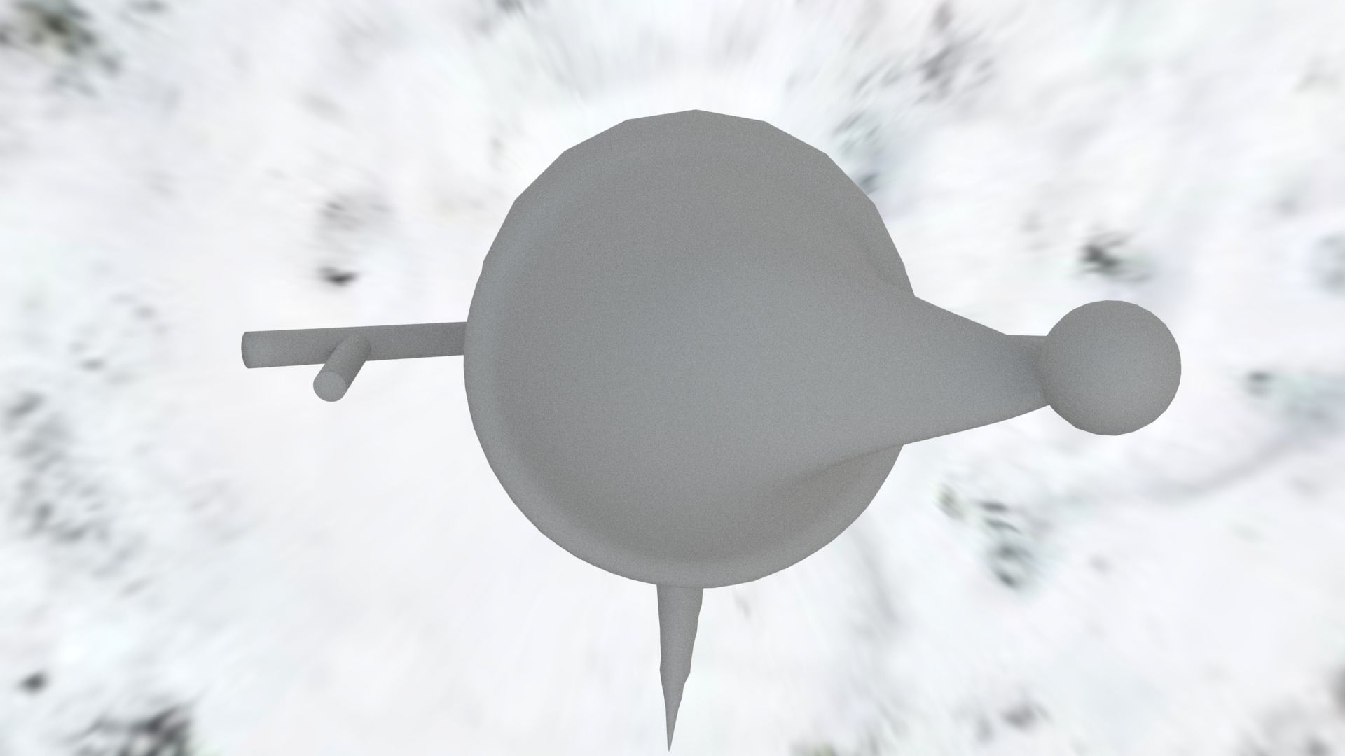 Snowman with Christmas hat Low-poly 3D model_13