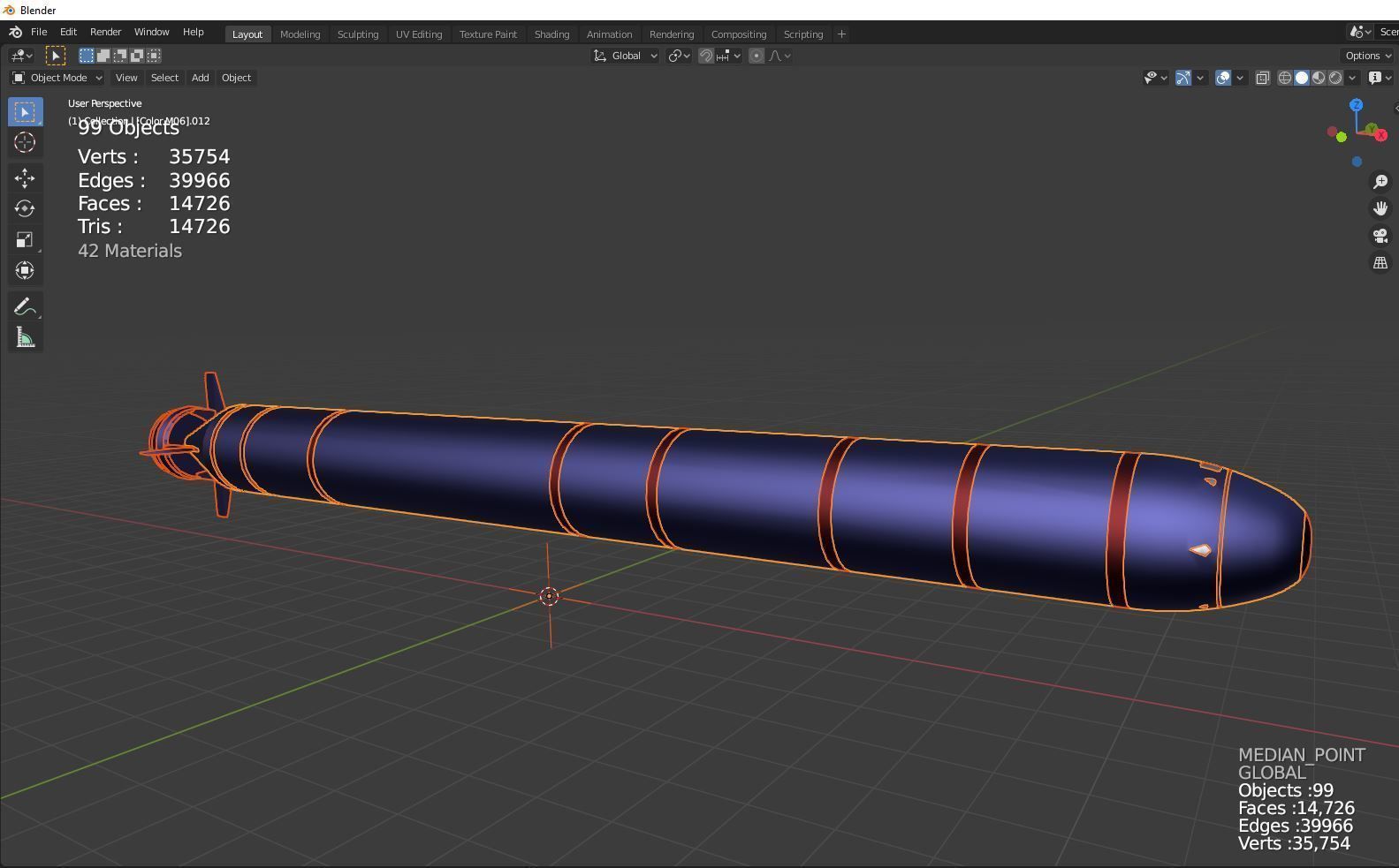 POSEIDON Unmanned Underwater Vehicle  Russian Nuclear Low-poly 3D model_4