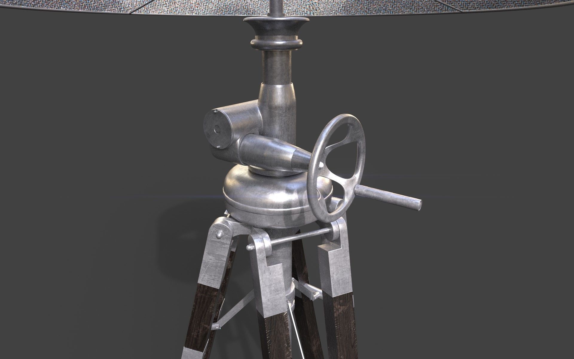 Floor lamp Free low-poly 3D model_4