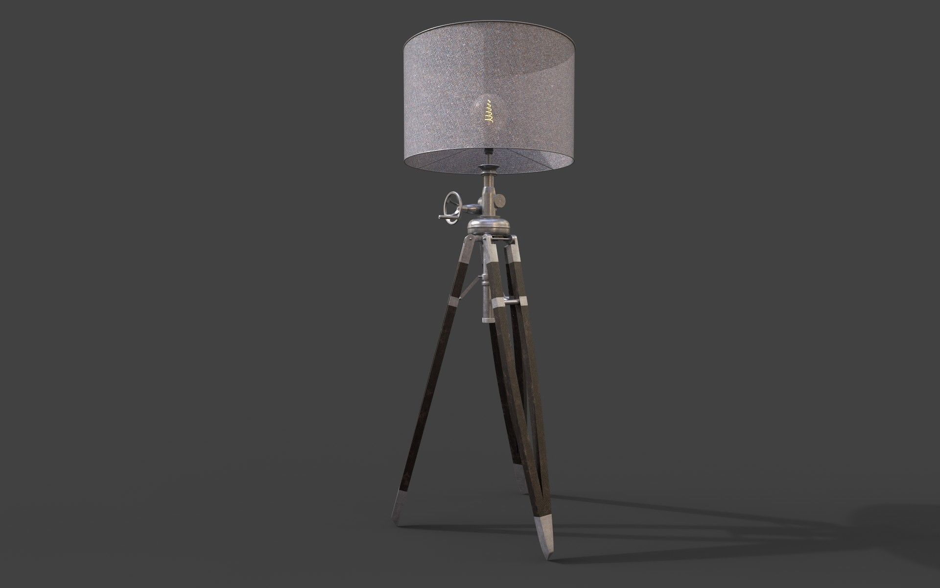 Floor lamp Free low-poly 3D model_1